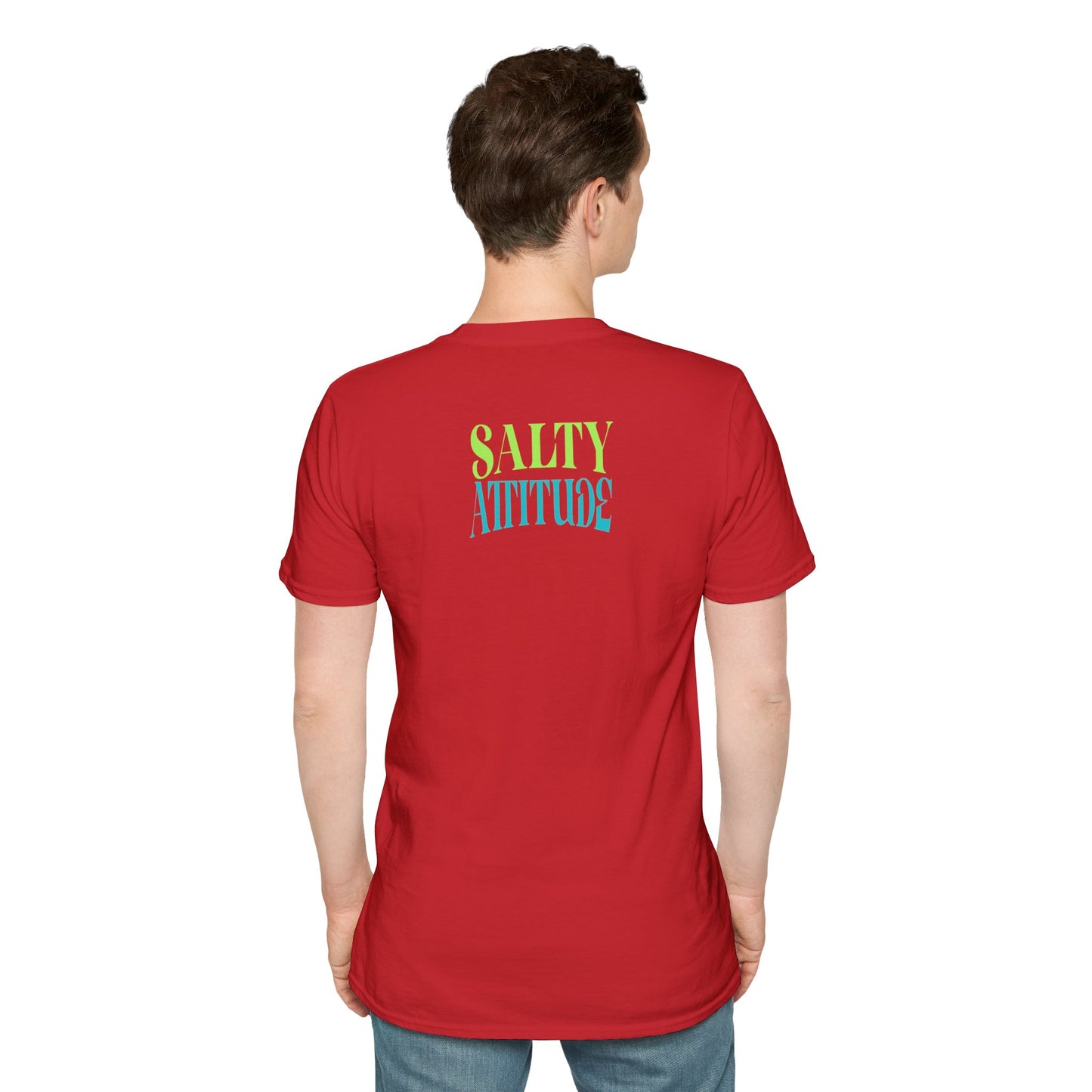 Salty Attitude Beach T-Shirt — Coastal Vacation Shirt with Sunglasses & Palm Icons