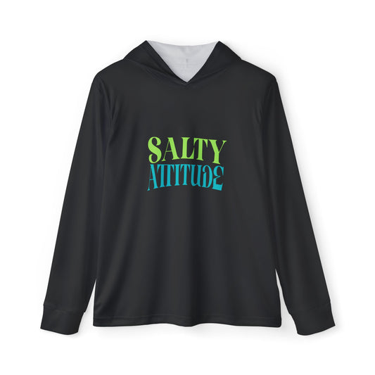 Salty Attitude hoodie | Beach palm wave design, No Apologies back print