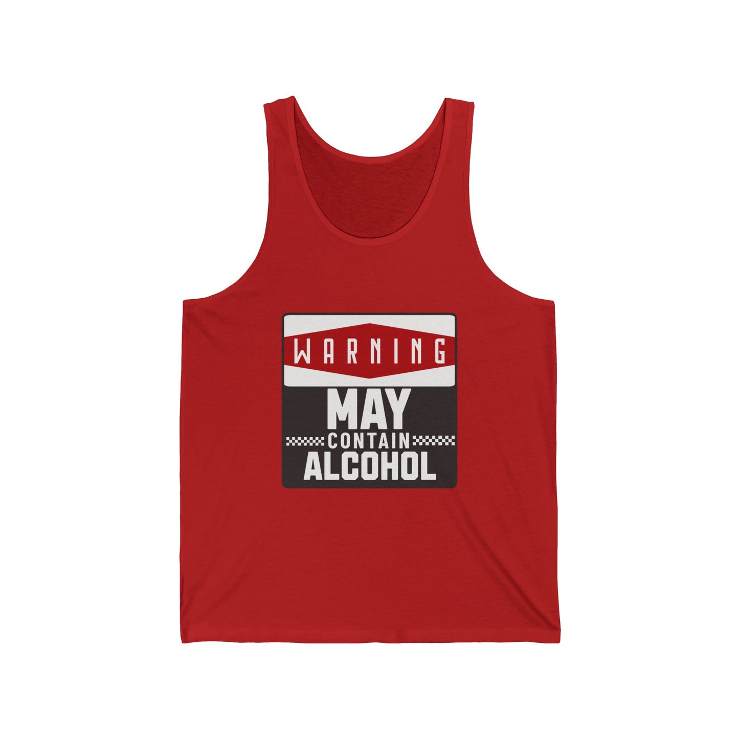 Warning: May Contain Alcohol Tank Top — Funny Bar Party Summer Beach Vest