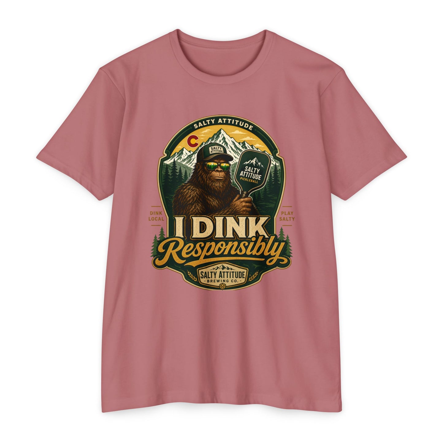 I Dink Responsibly T-Shirt — Funny Salty Attitude Pickleball Graphic Tee