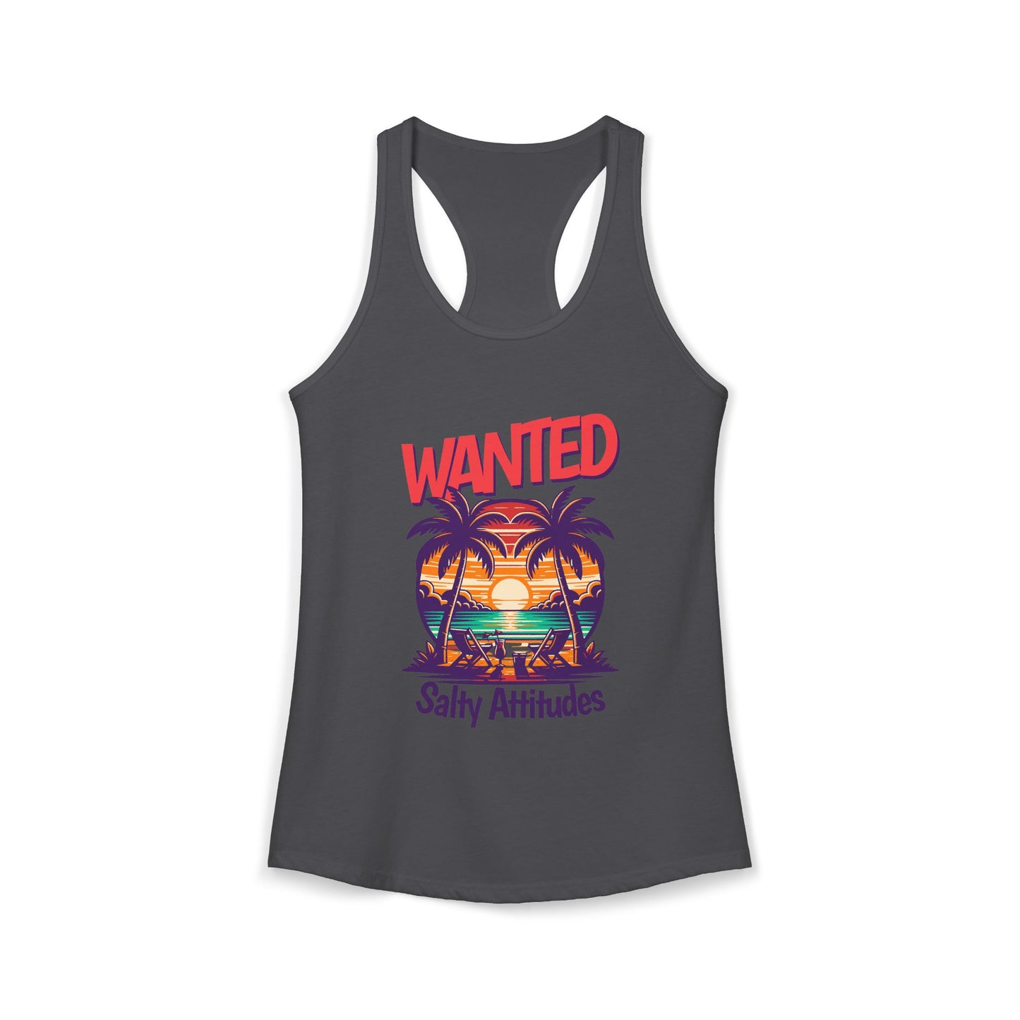 Wanted Salty Attitudes Summer Shirt, Beachwear, Women's Tropical Tank Top