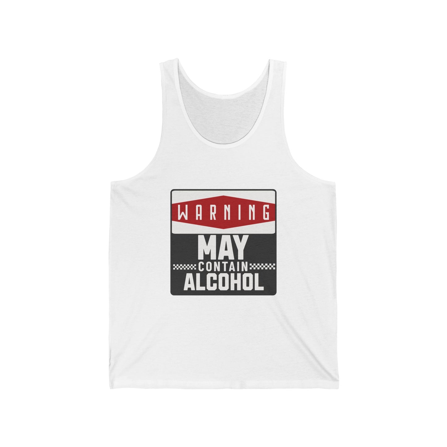 Warning: May Contain Alcohol Tank Top — Funny Bar Party Summer Beach Vest