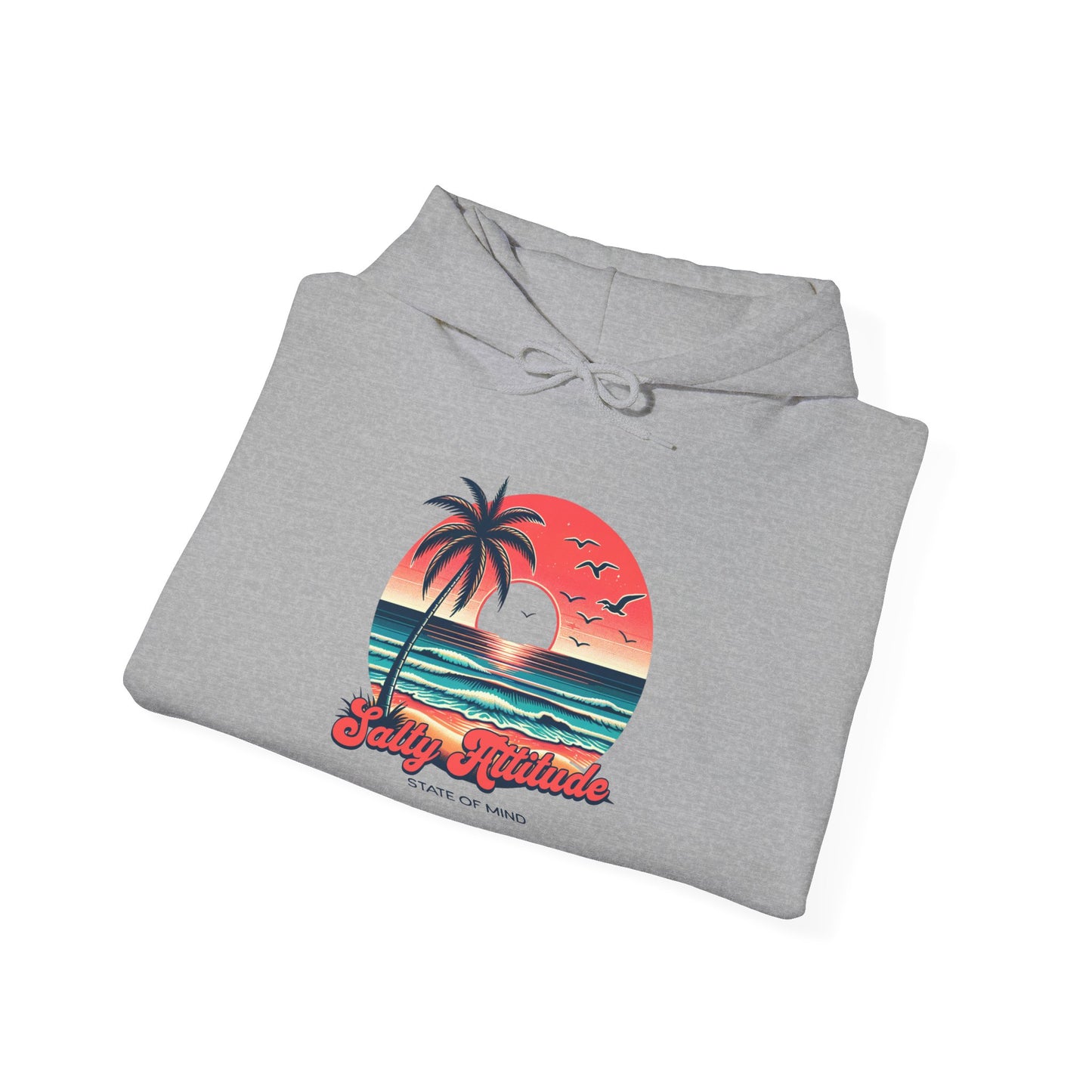 Salty Attitude Hoodie, Coastal Vibe Pullover, Beach Lover Sweatshirt,