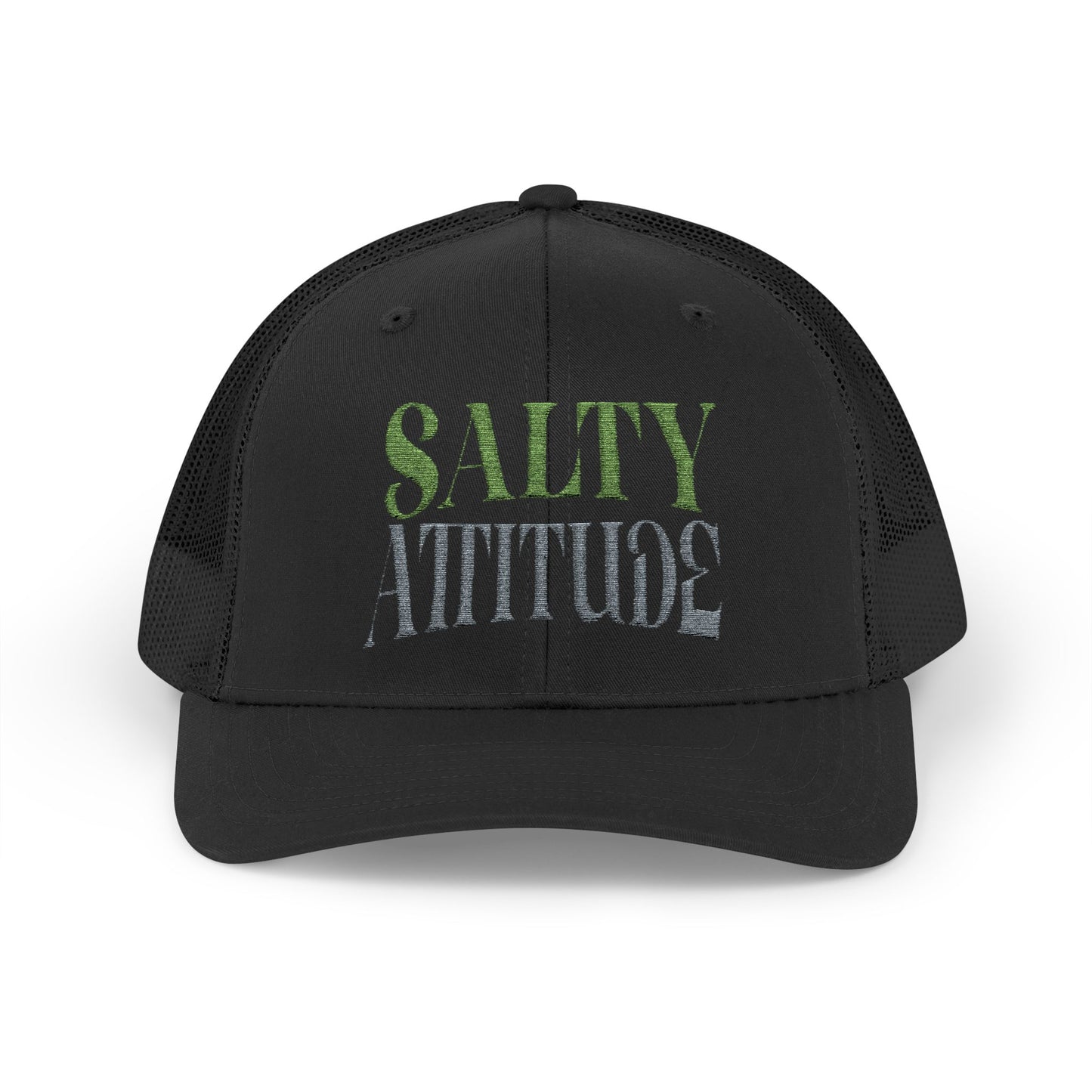 Salty Attitude Snapback Trucker Cap — Beachy, Sassy Mesh Hat for Coastal Lovers