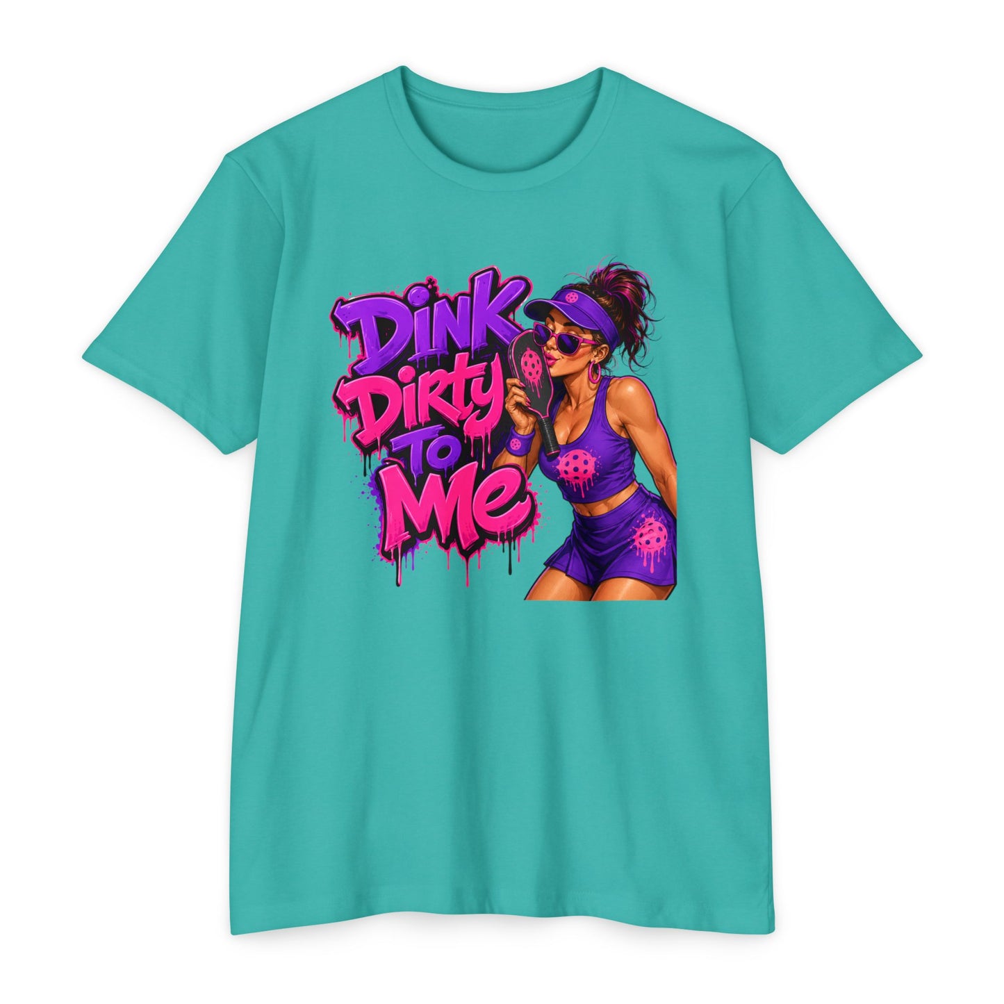 Dink Dirty To Me T-Shirt — Retro Pin-Up Beach Tee (Salty Attitude)