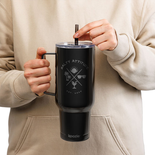 40oz Engraved Tumbler with Handle – Salty Attitude Beach Drinkware