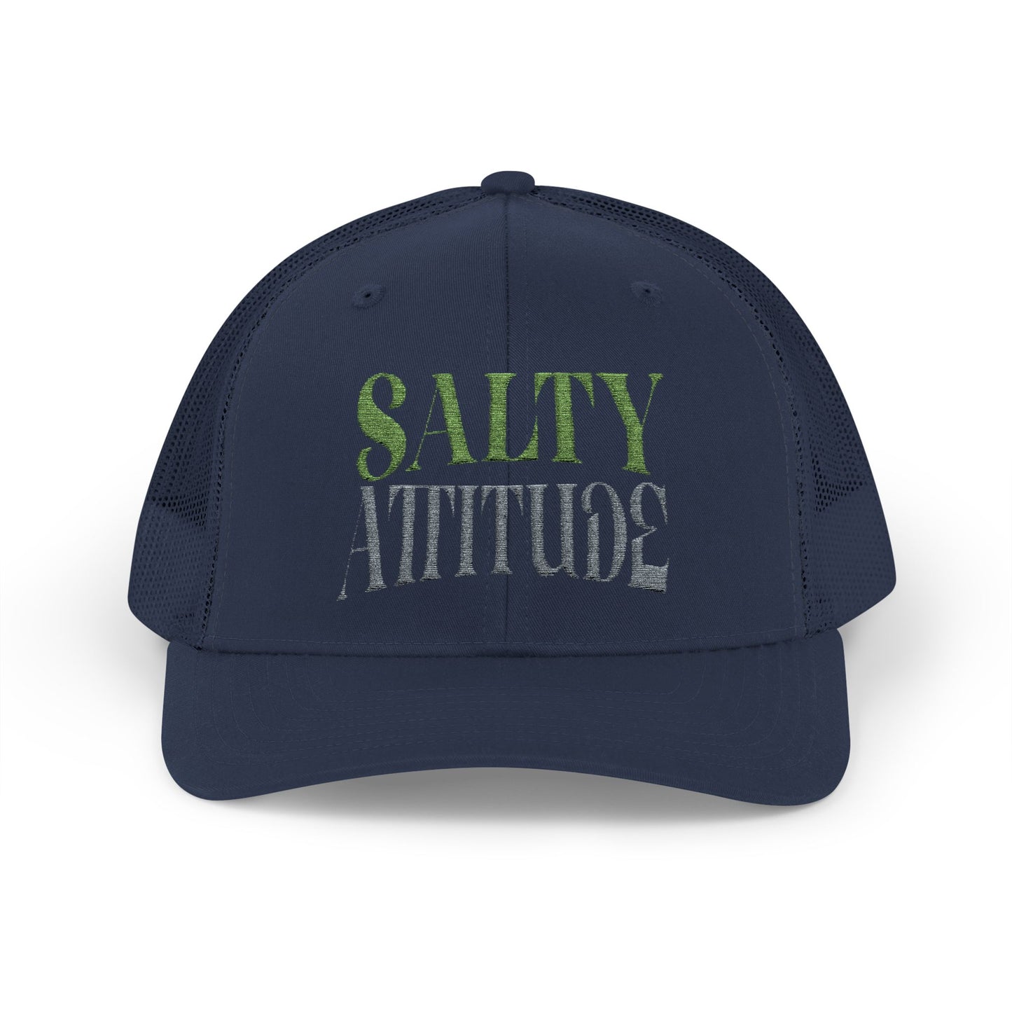 Salty Attitude Snapback Trucker Cap — Beachy, Sassy Mesh Hat for Coastal Lovers