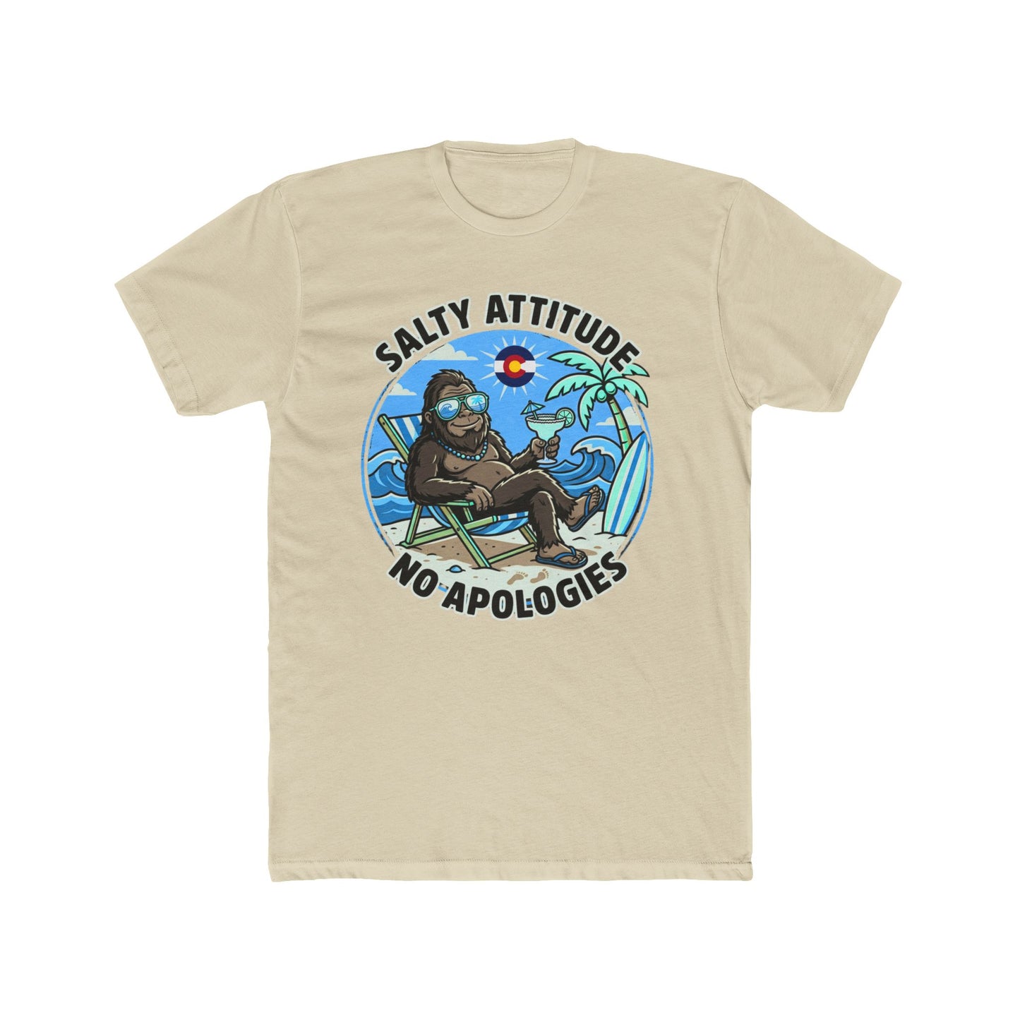 Salty Attitude T-Shirt — 'Salty Attitude No Apologies' Beach Vibes Tee