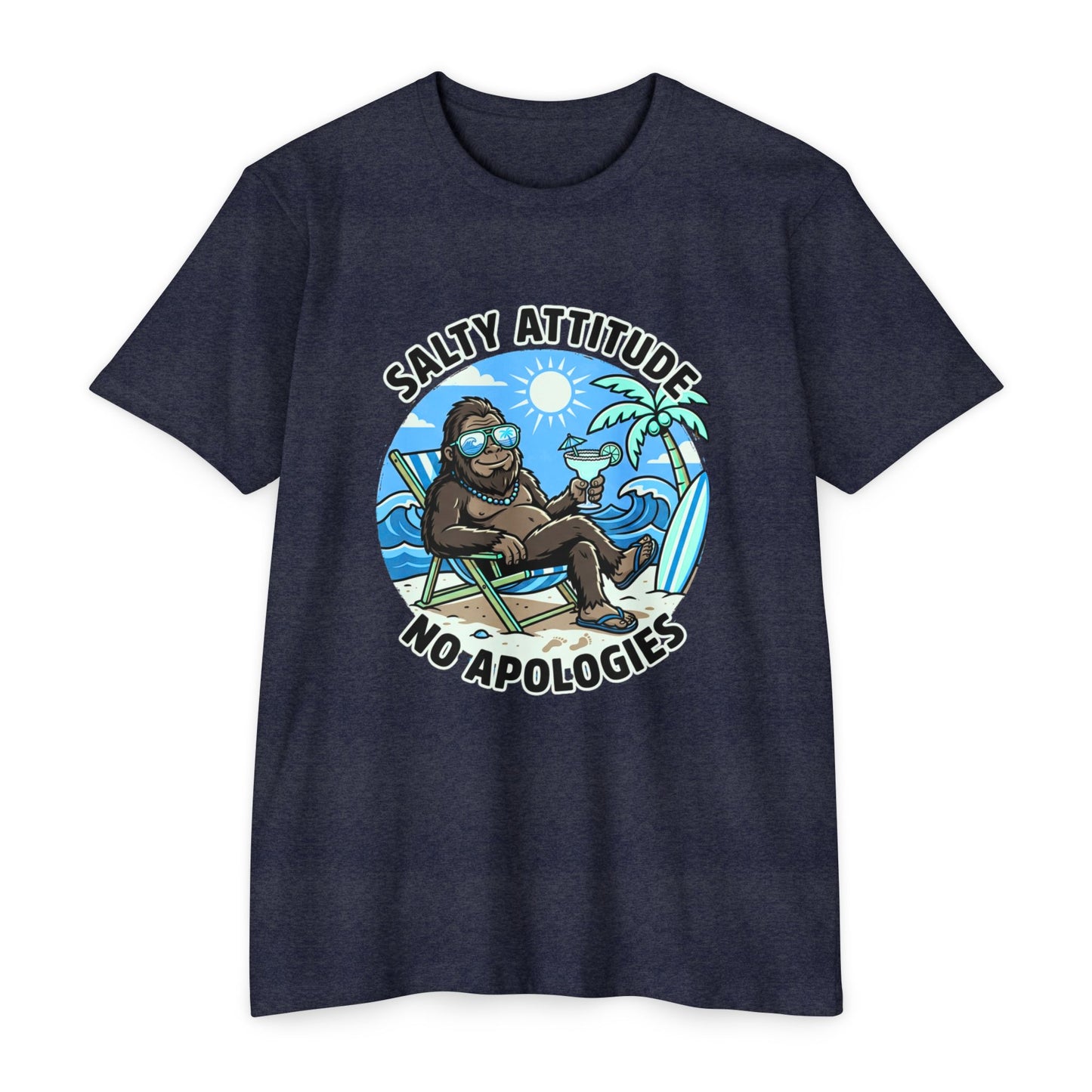 Big Foot — "Salty Attitude, No Apologies" Beach Graphic Tee