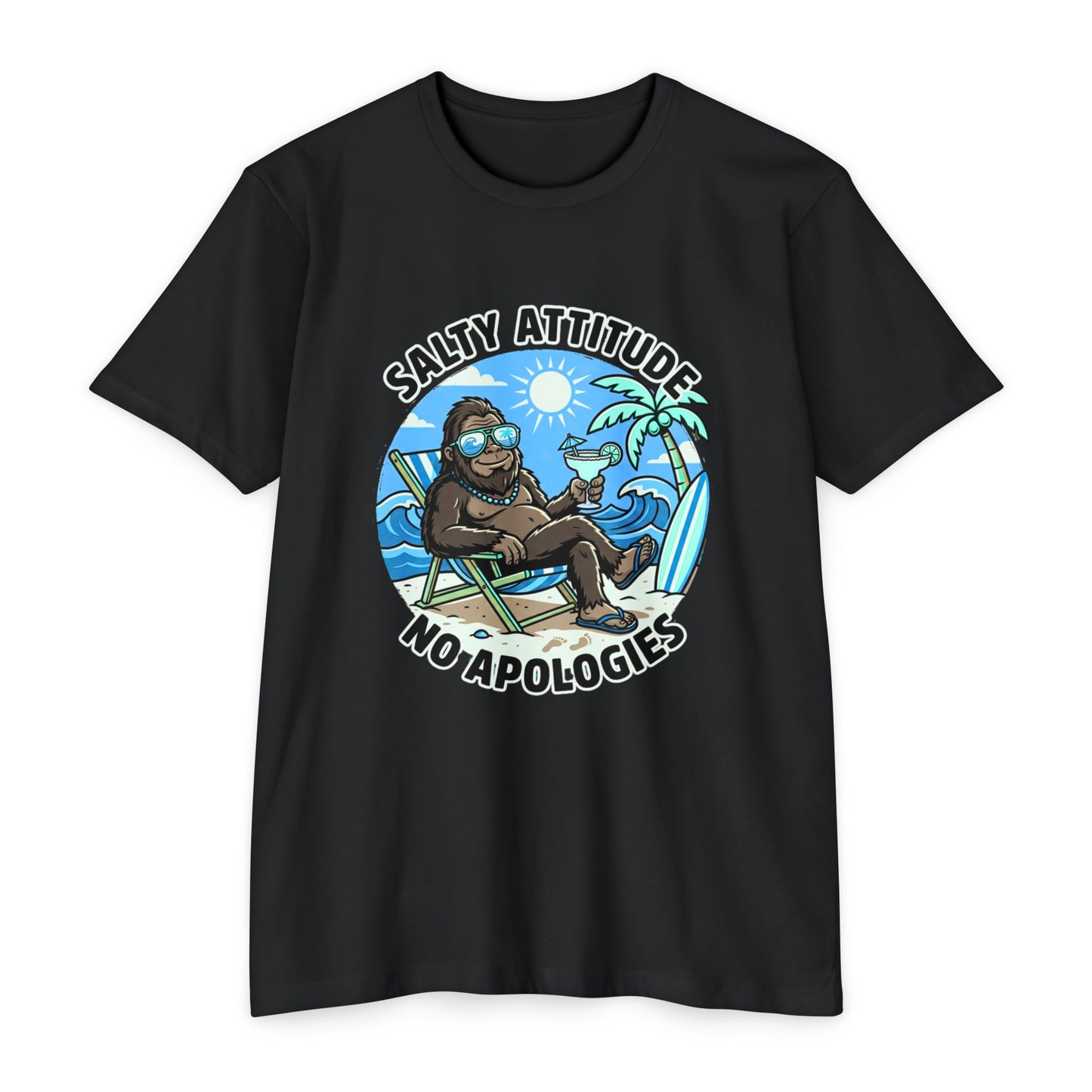 Big Foot — "Salty Attitude, No Apologies" Beach Graphic Tee