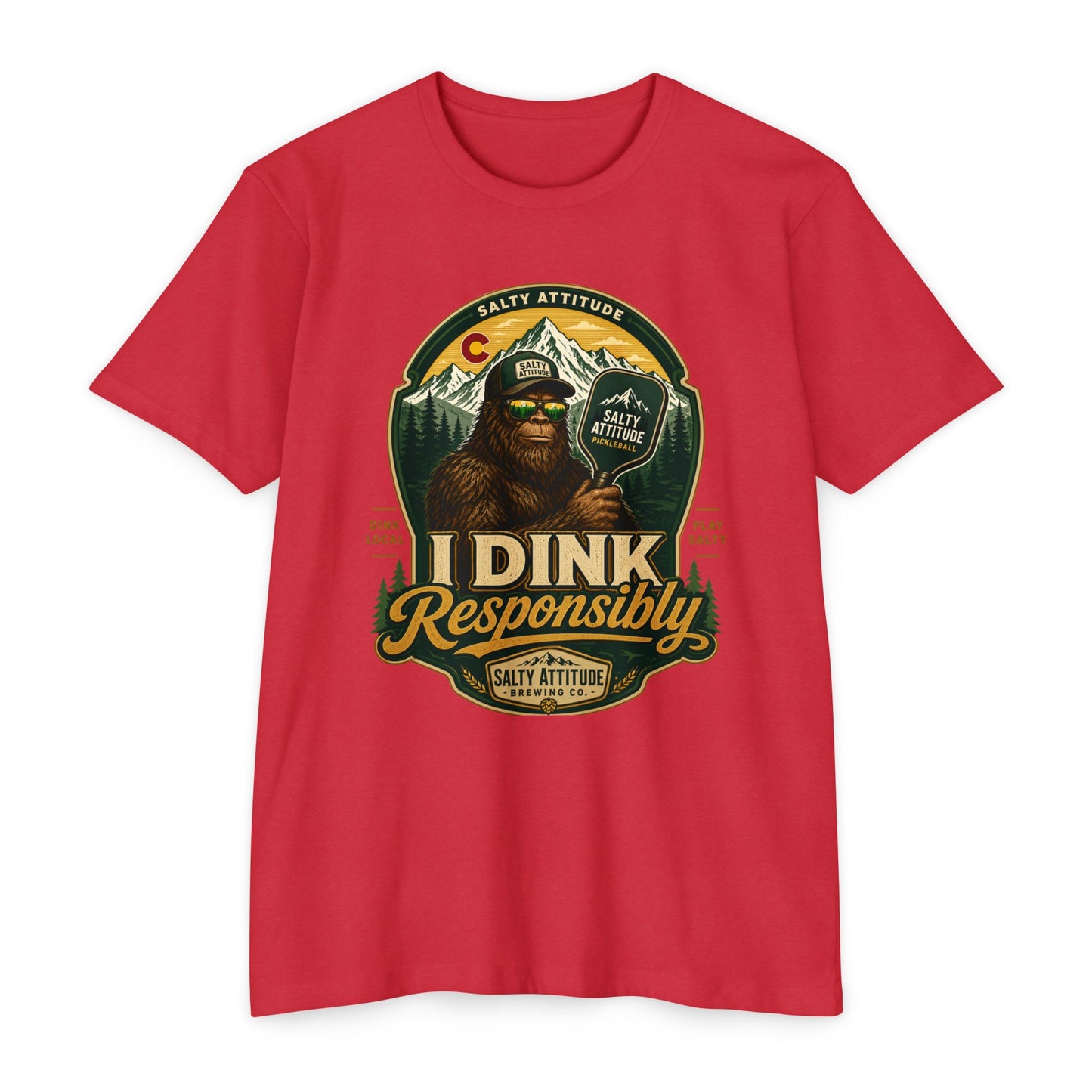 I Dink Responsibly T-Shirt — Funny Salty Attitude Pickleball Graphic Tee