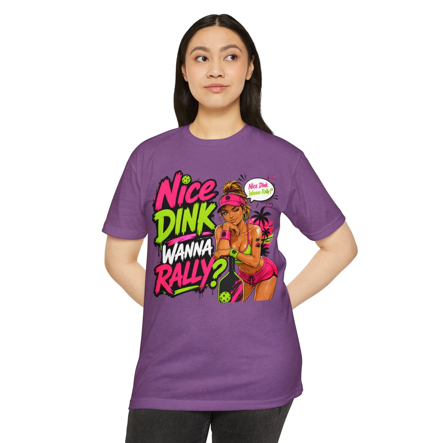 Beach Volleyball Tee — "Nice Dink Wanna Rally?" Graphic T‑Shirt (Salty Attitude)