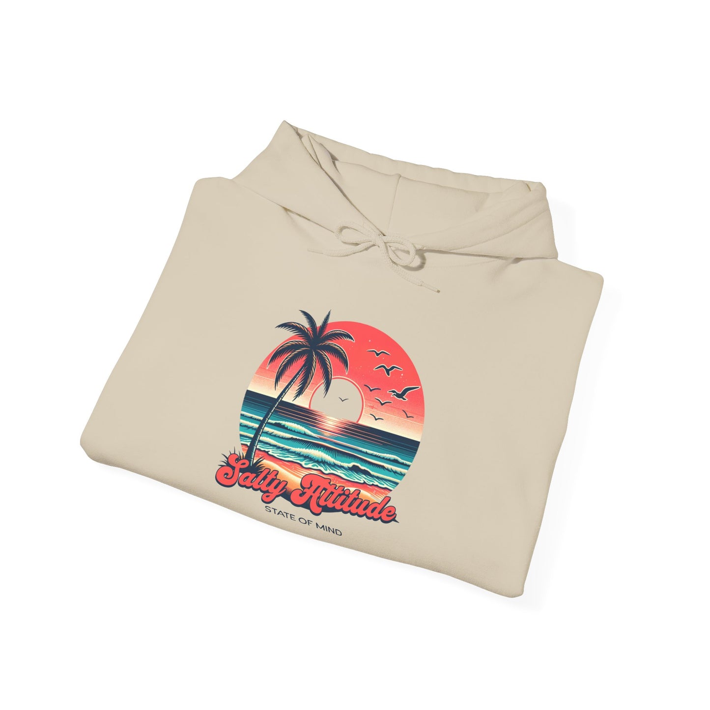 Salty Attitude Hoodie, Coastal Vibe Pullover, Beach Lover Sweatshirt,