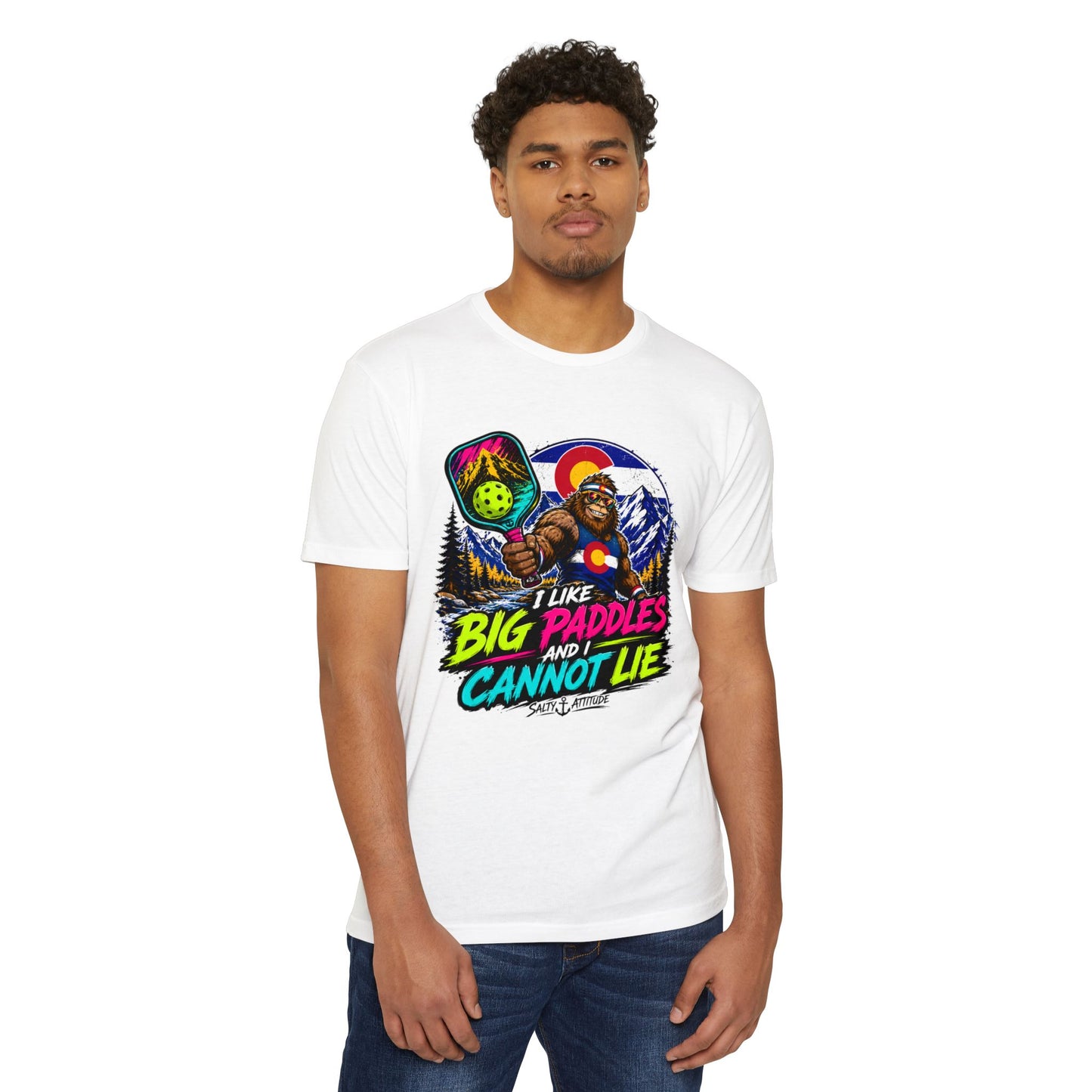 Pickleball T-Shirt — "I Like Big Paddles and I Cannot Lie" Retro Graphic