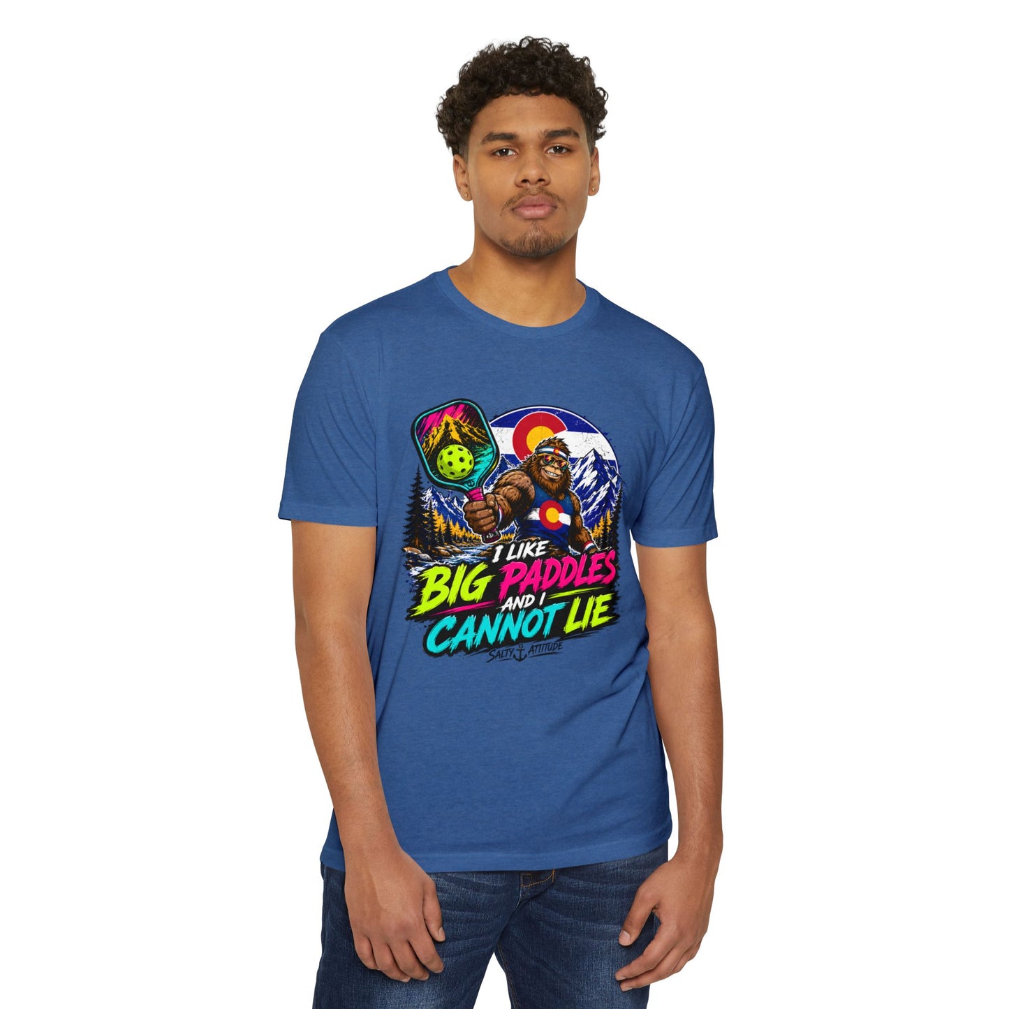 Pickleball T-Shirt — "I Like Big Paddles and I Cannot Lie" Retro Graphic