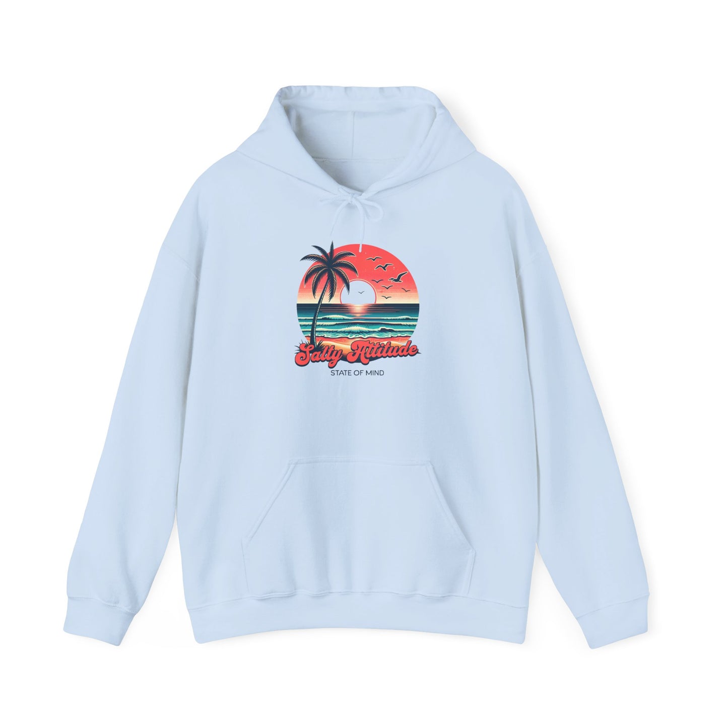 Salty Attitude Hoodie, Coastal Vibe Pullover, Beach Lover Sweatshirt,