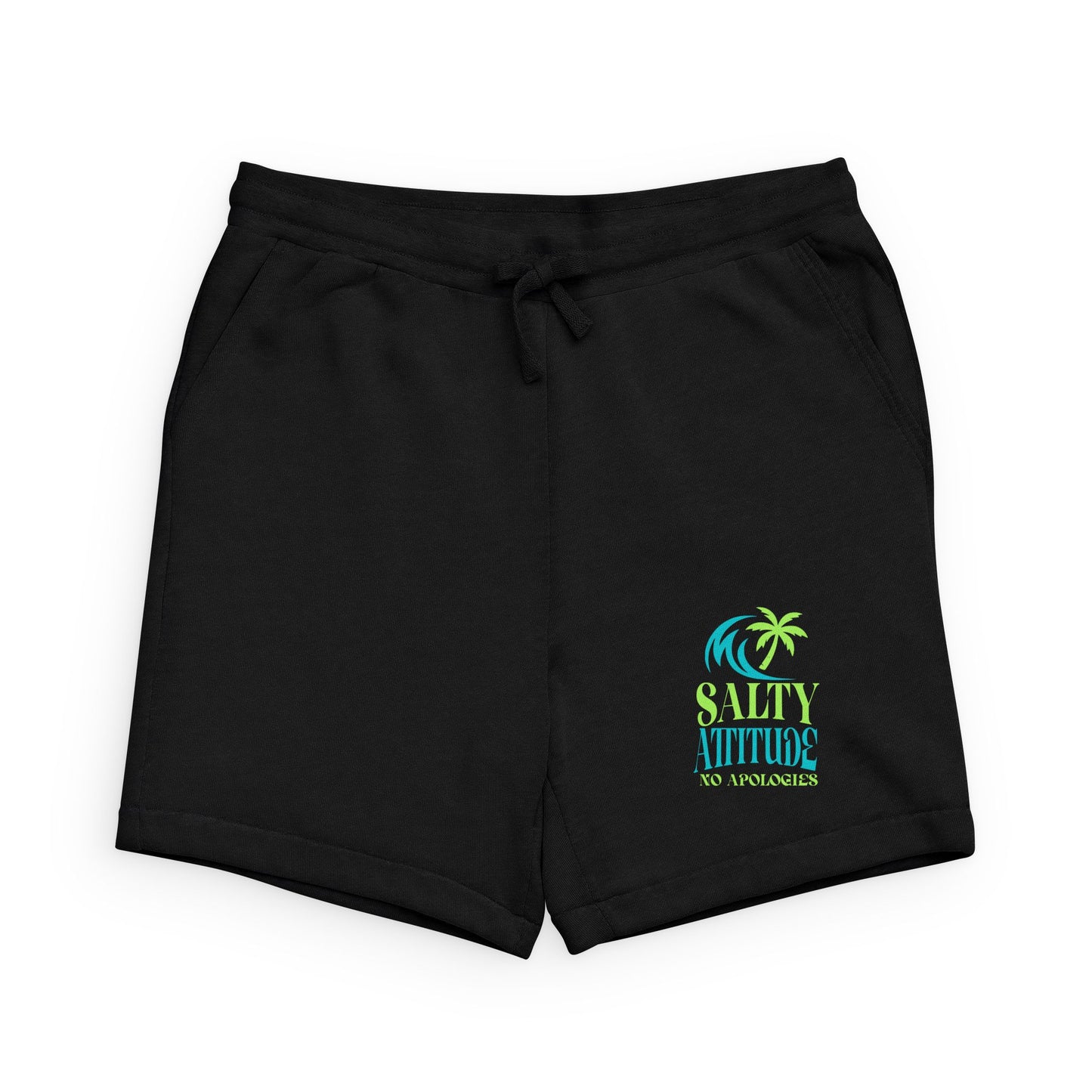 Salty Attitude Beach Shorts — Casual Palm Tree Lounge Sweatshorts