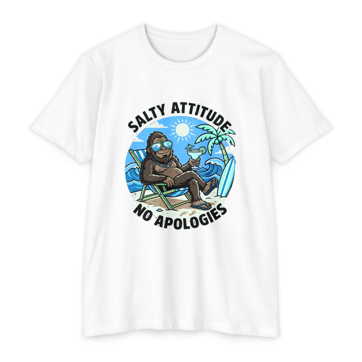 Big Foot — "Salty Attitude, No Apologies" Beach Graphic Tee