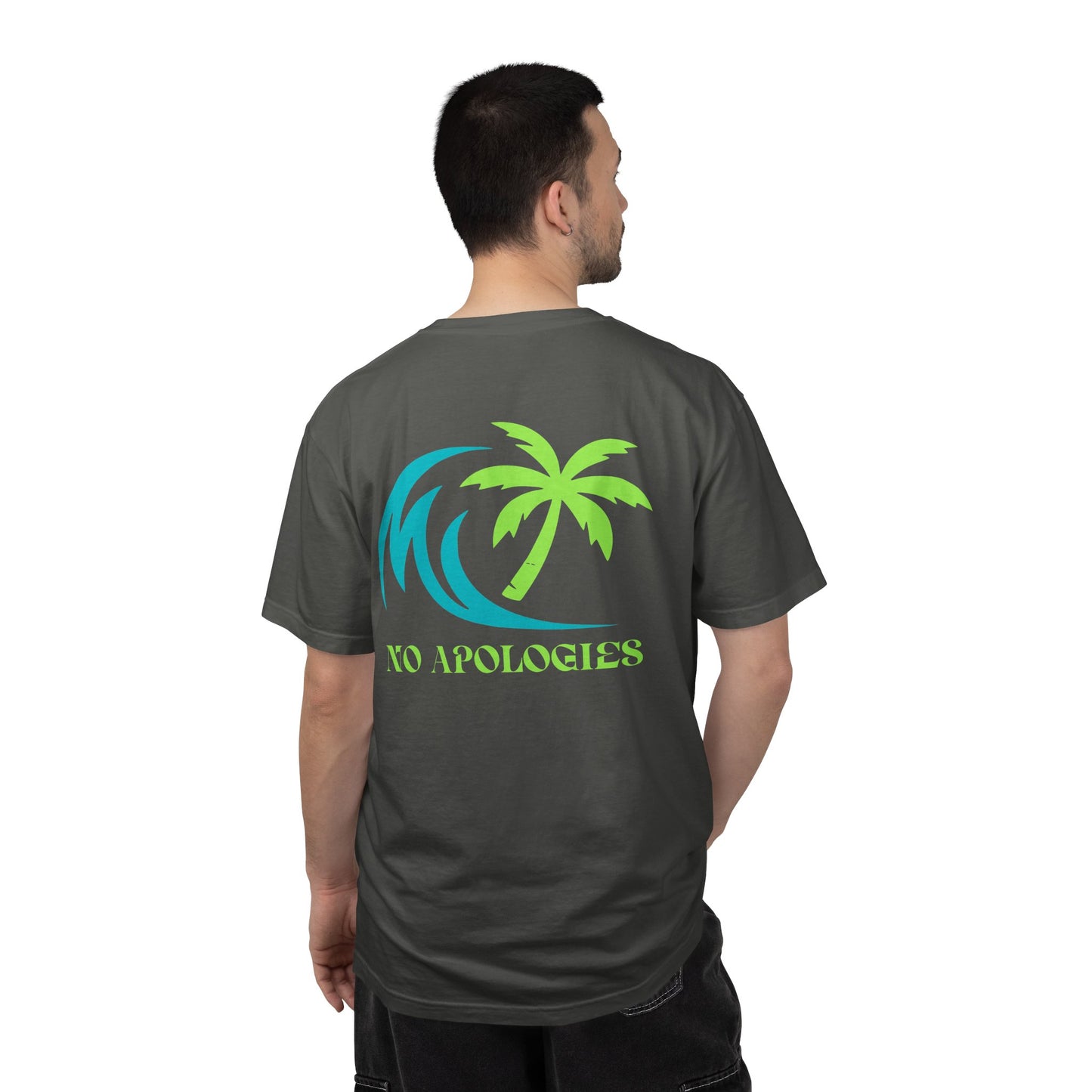 No Apologies Palm Wave T-shirt | Coastal Vibes Beach Tee