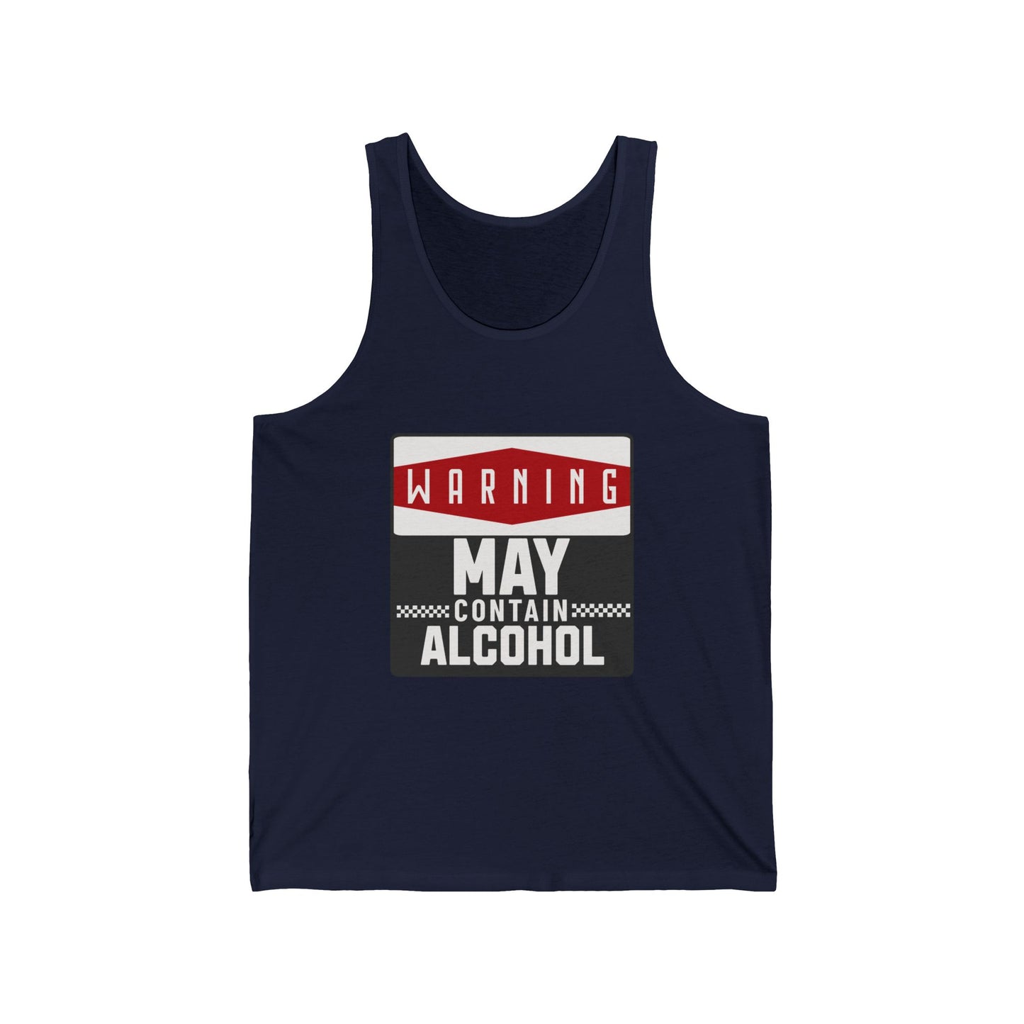 Warning: May Contain Alcohol Tank Top — Funny Bar Party Summer Beach Vest