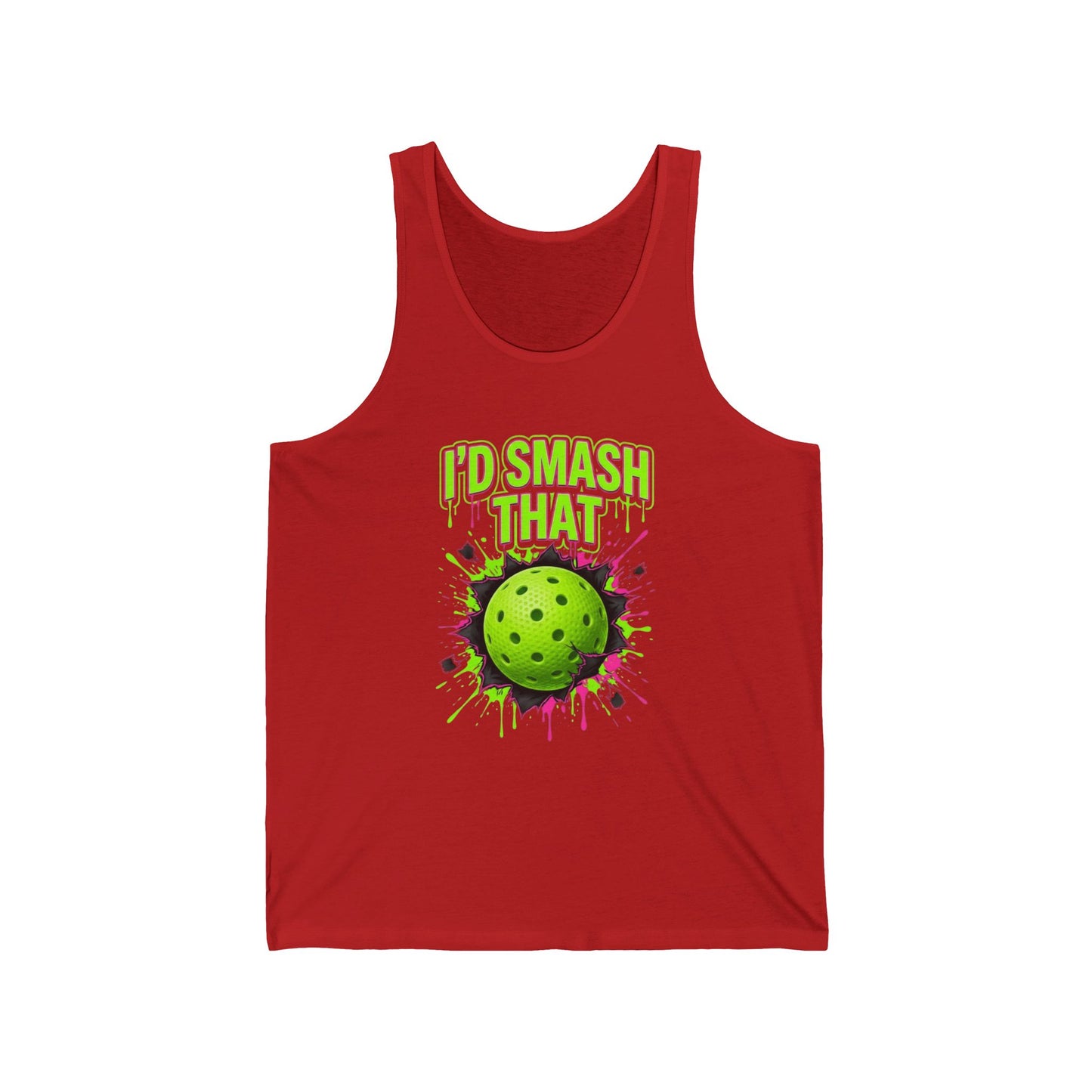 Pickleball Tank Top — "I'd Smash That" Graphic