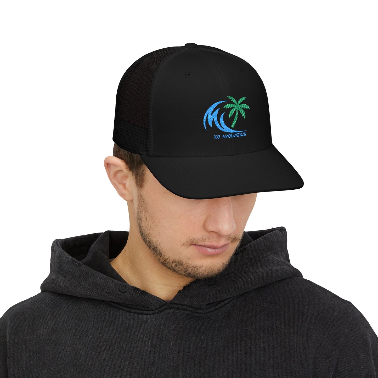 Palm Tree Wave No Apologies - Snapback Cap | Trucker Mesh Hat