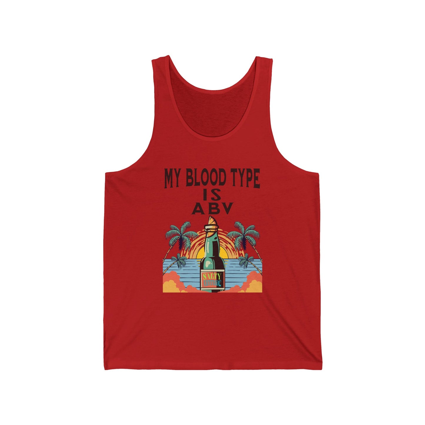 My Blood Type Is ABV Tank Top — Funny Beer Beach Graphic Tank