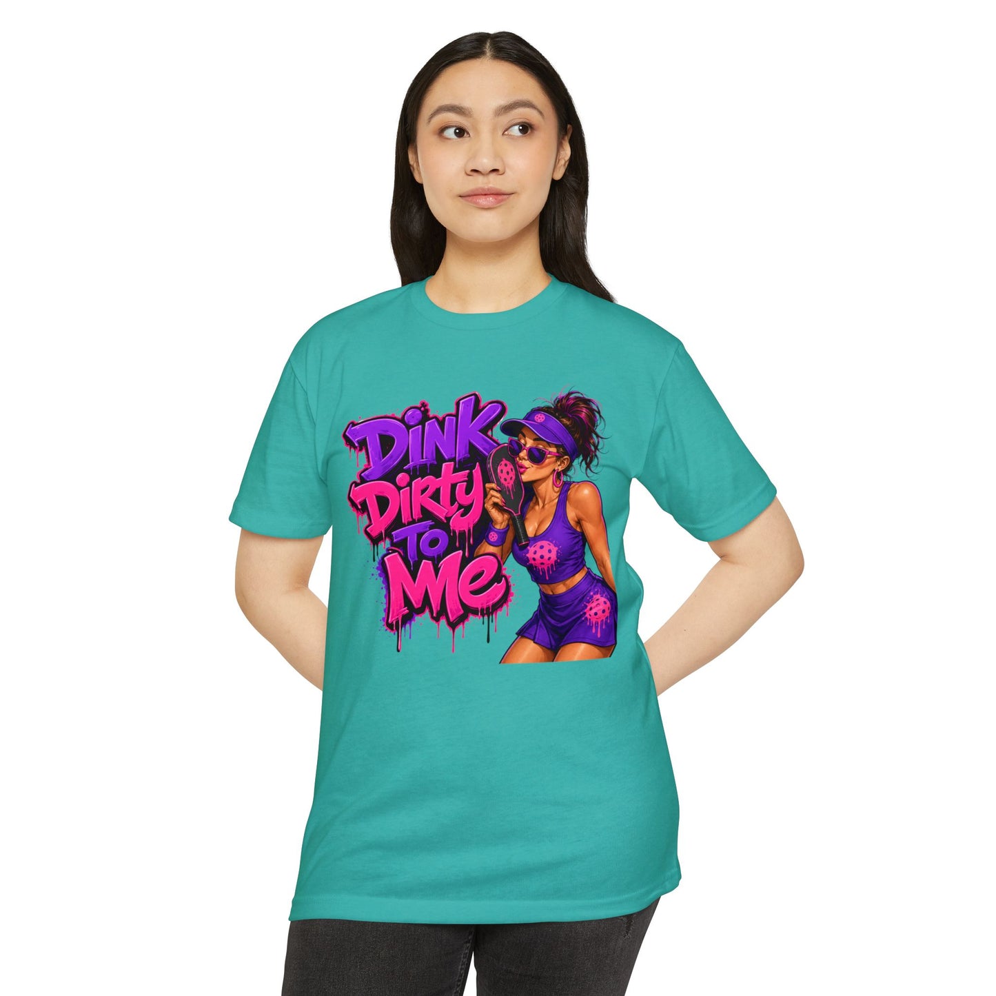 Dink Dirty To Me T-Shirt — Retro Pin-Up Beach Tee (Salty Attitude)