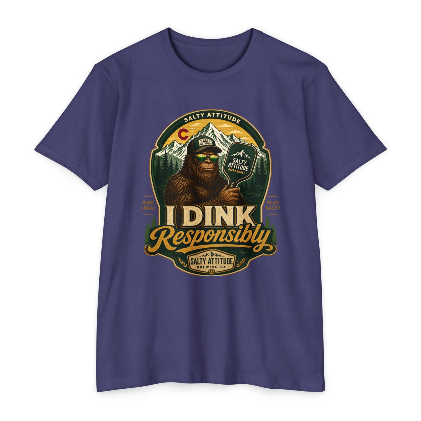 I Dink Responsibly T-Shirt — Funny Salty Attitude Pickleball Graphic Tee
