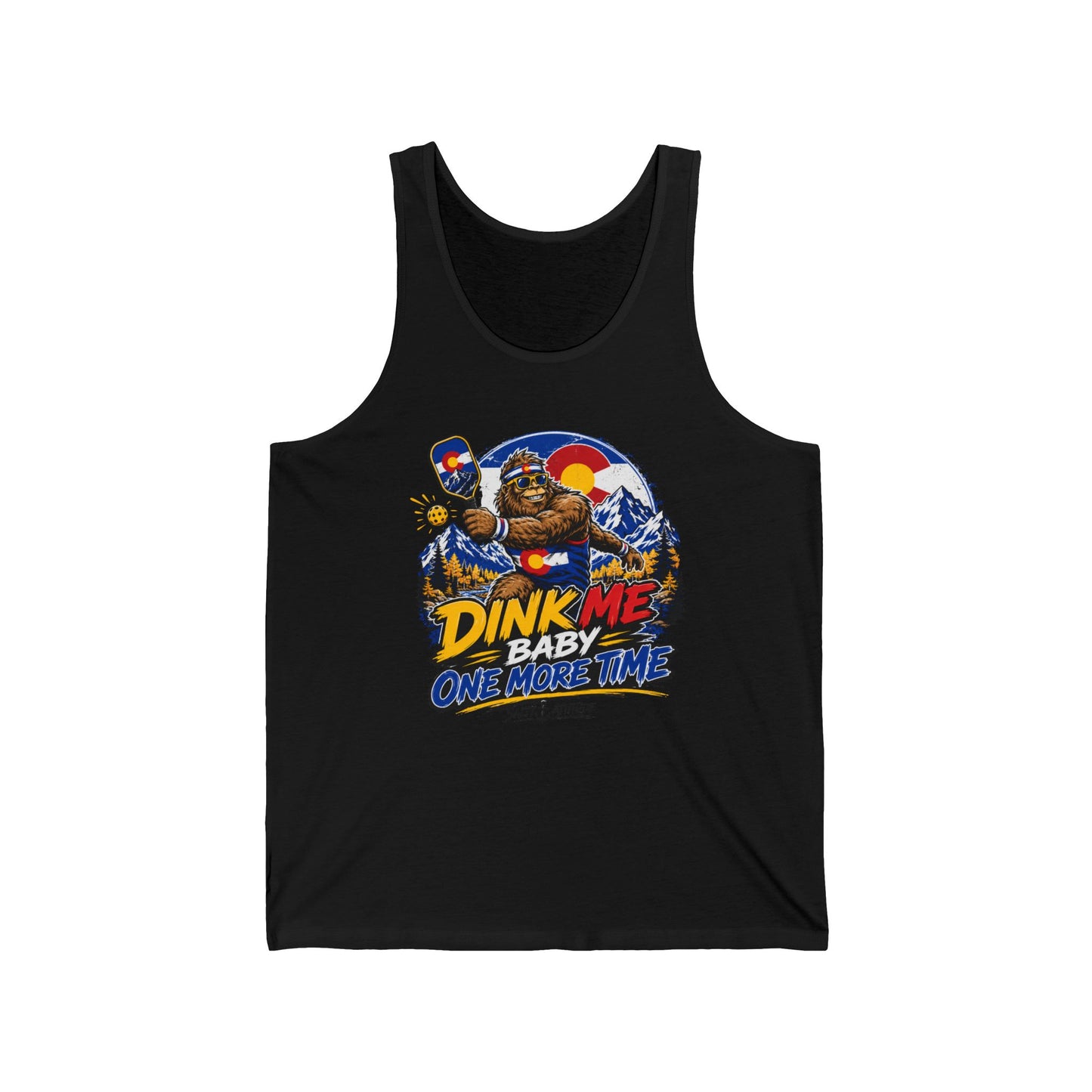 Dink Me Baby Tank Top — Retro Beach Surf Graphic with 'Dink Me Baby One More Time'