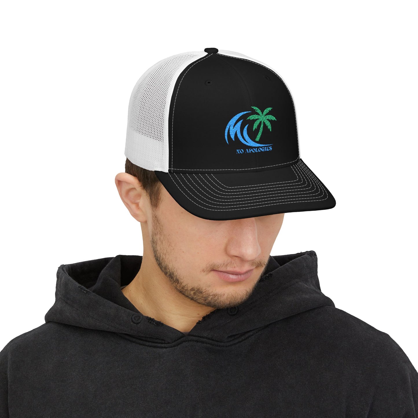 Palm Tree Wave No Apologies - Snapback Cap | Trucker Mesh Hat