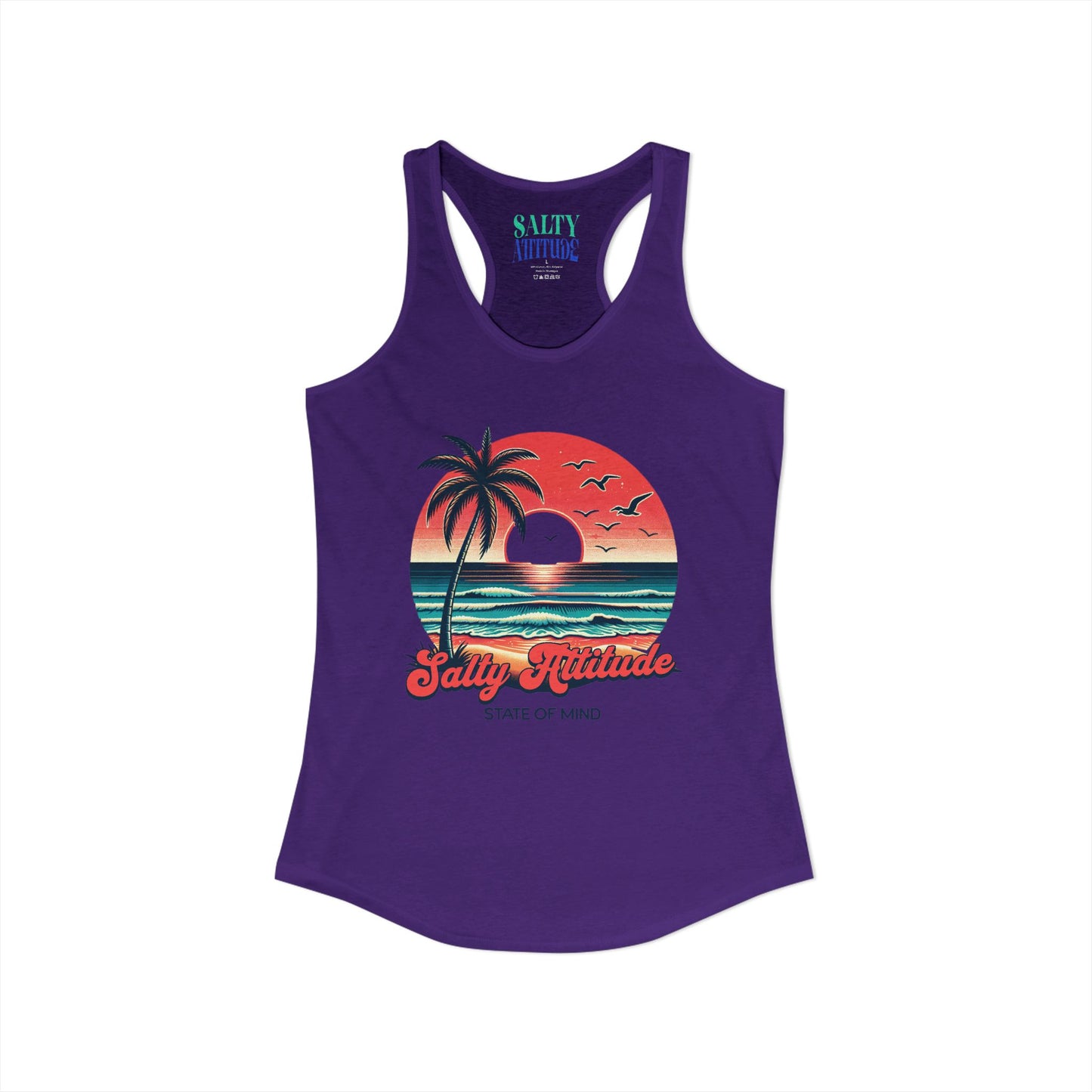 Salty Attitude  -  Women's Ideal Racerback Tank