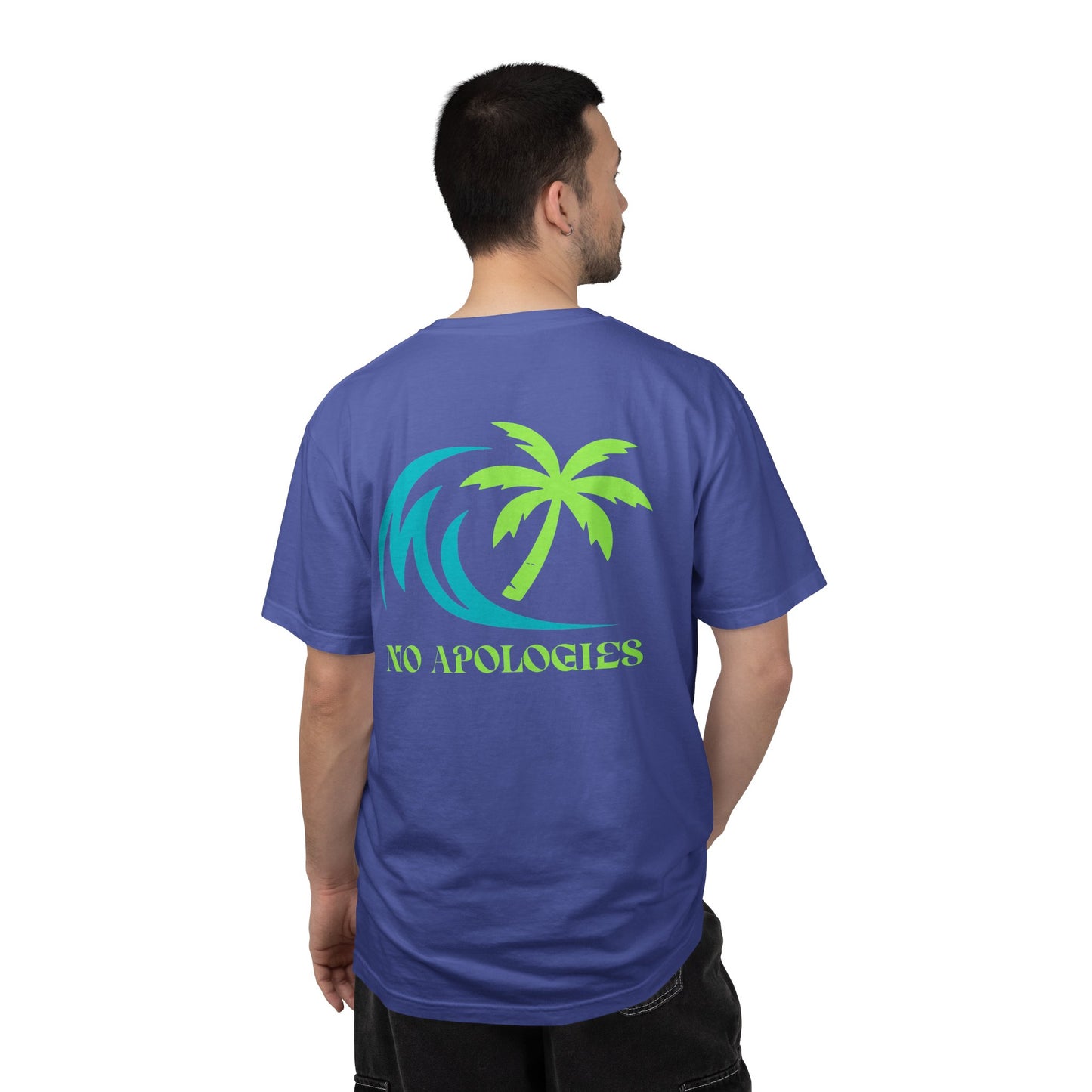 No Apologies Palm Wave T-shirt | Coastal Vibes Beach Tee