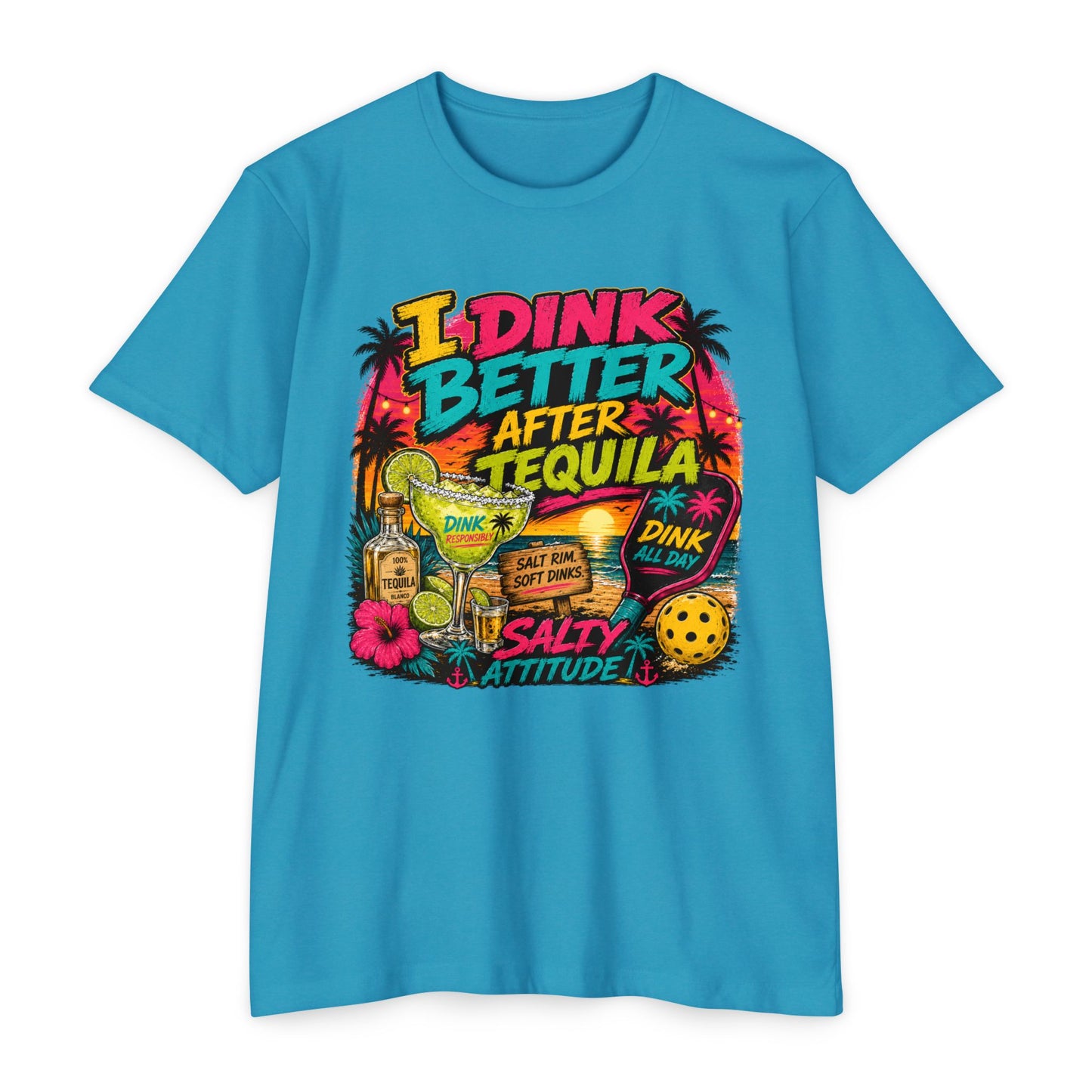 I Drink Better After Tequila T-Shirt — Salty Attitude Tropical Party Tee