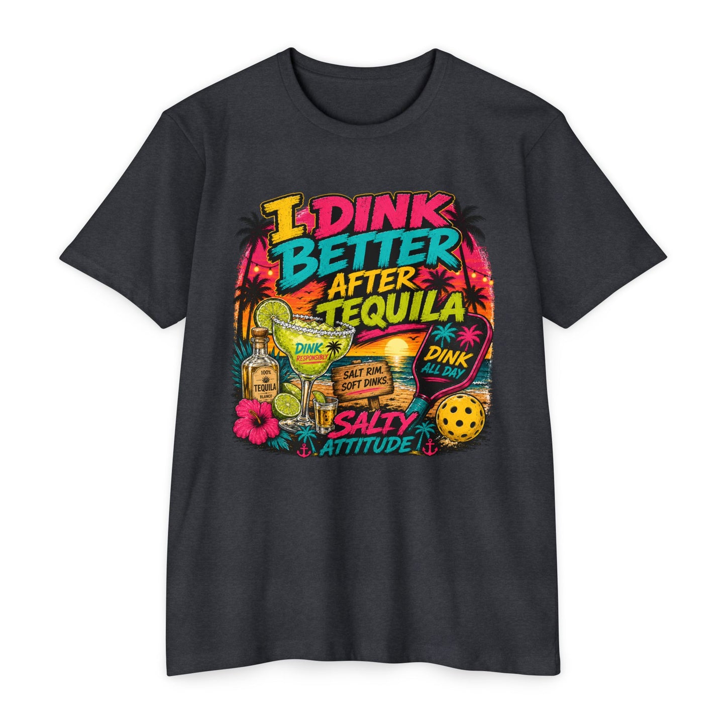 I Drink Better After Tequila T-Shirt — Salty Attitude Tropical Party Tee