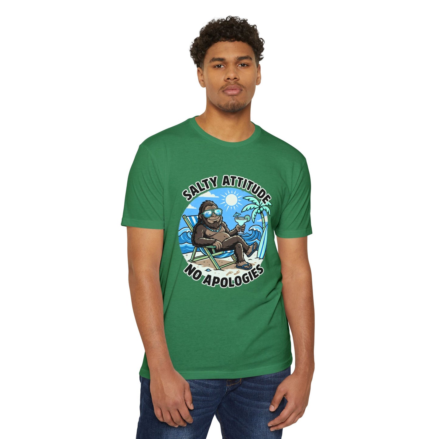 Big Foot — "Salty Attitude, No Apologies" Beach Graphic Tee