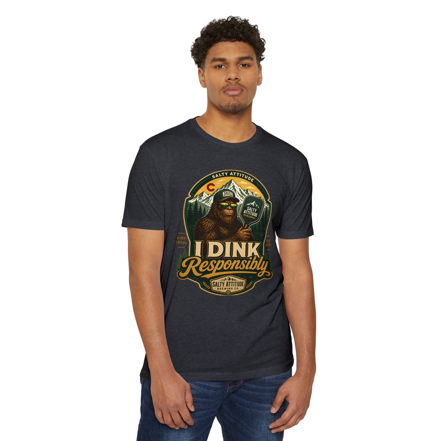 I Dink Responsibly T-Shirt — Funny Salty Attitude Pickleball Graphic Tee