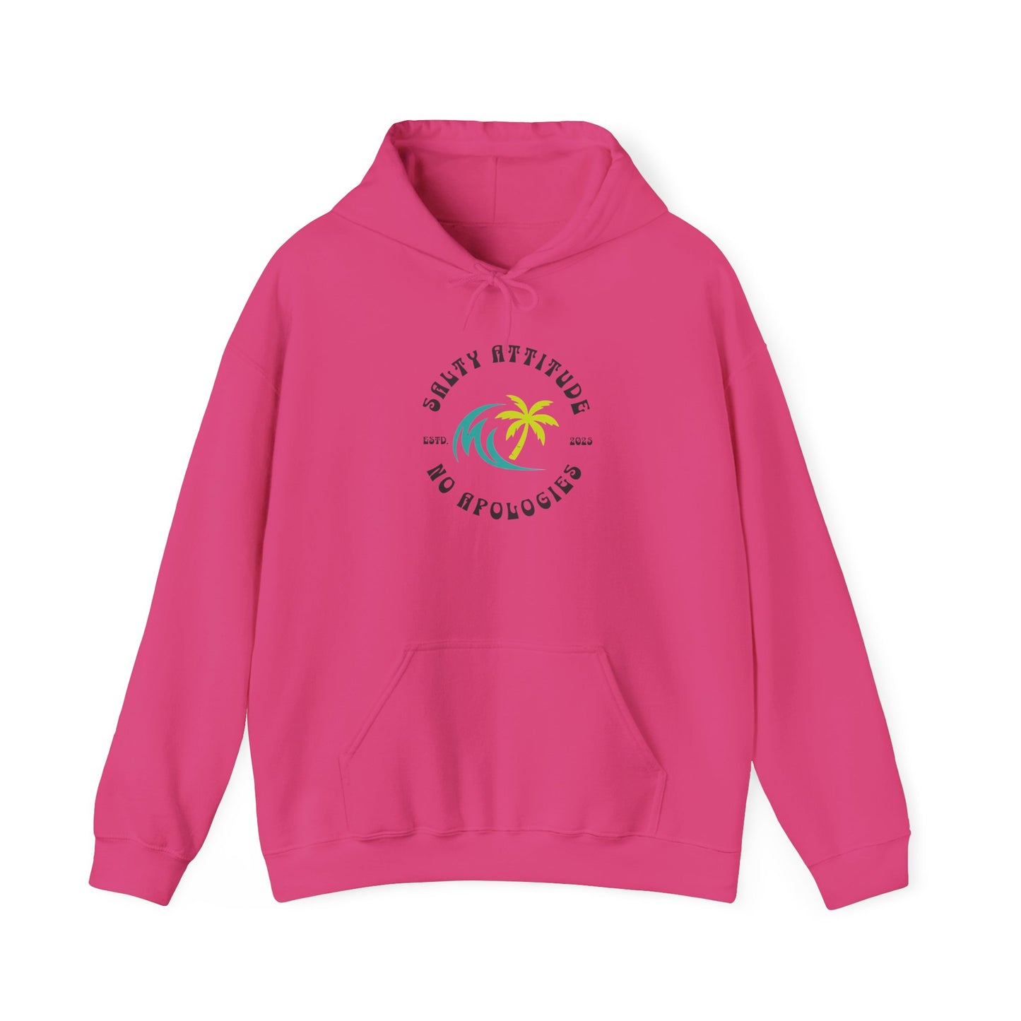 Salty Attitude Hoodie, Coastal Vibe Pullover, Beach Lover Sweatshirt,
