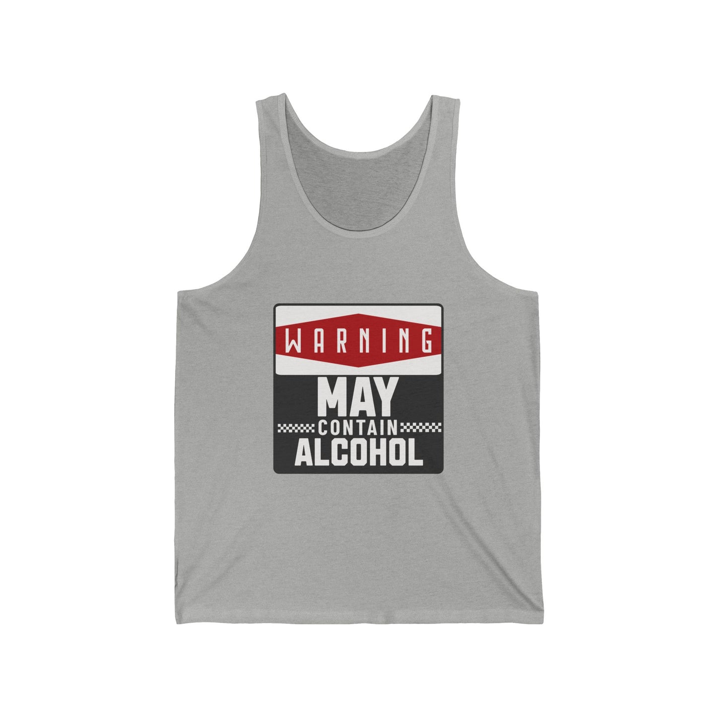 Warning: May Contain Alcohol Tank Top — Funny Bar Party Summer Beach Vest