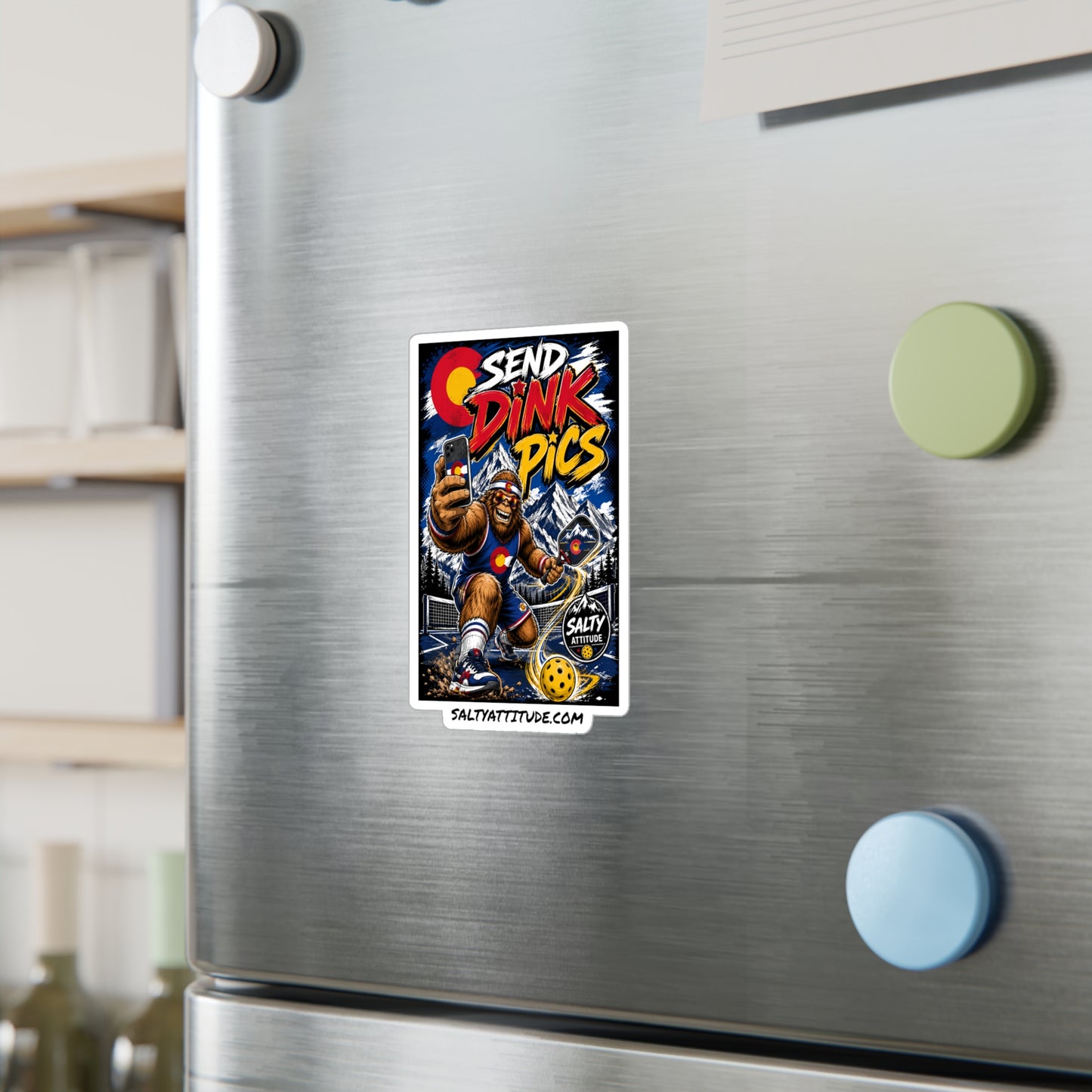 Send Dink Pics Pickleball Sticker — Funny Colorado Sasquatch Vinyl Decal