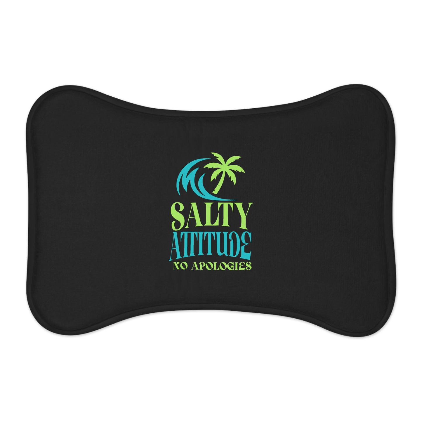 Salty Attitude Pet Feeding Mat - Fun Dog Feeding Mat, Pet Care Accessory