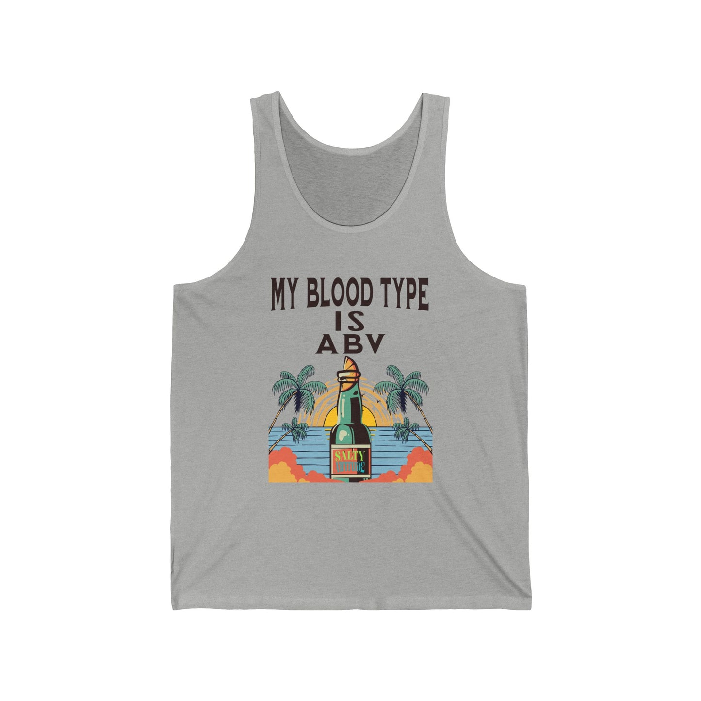 My Blood Type Is ABV Tank Top — Funny Beer Beach Graphic Tank