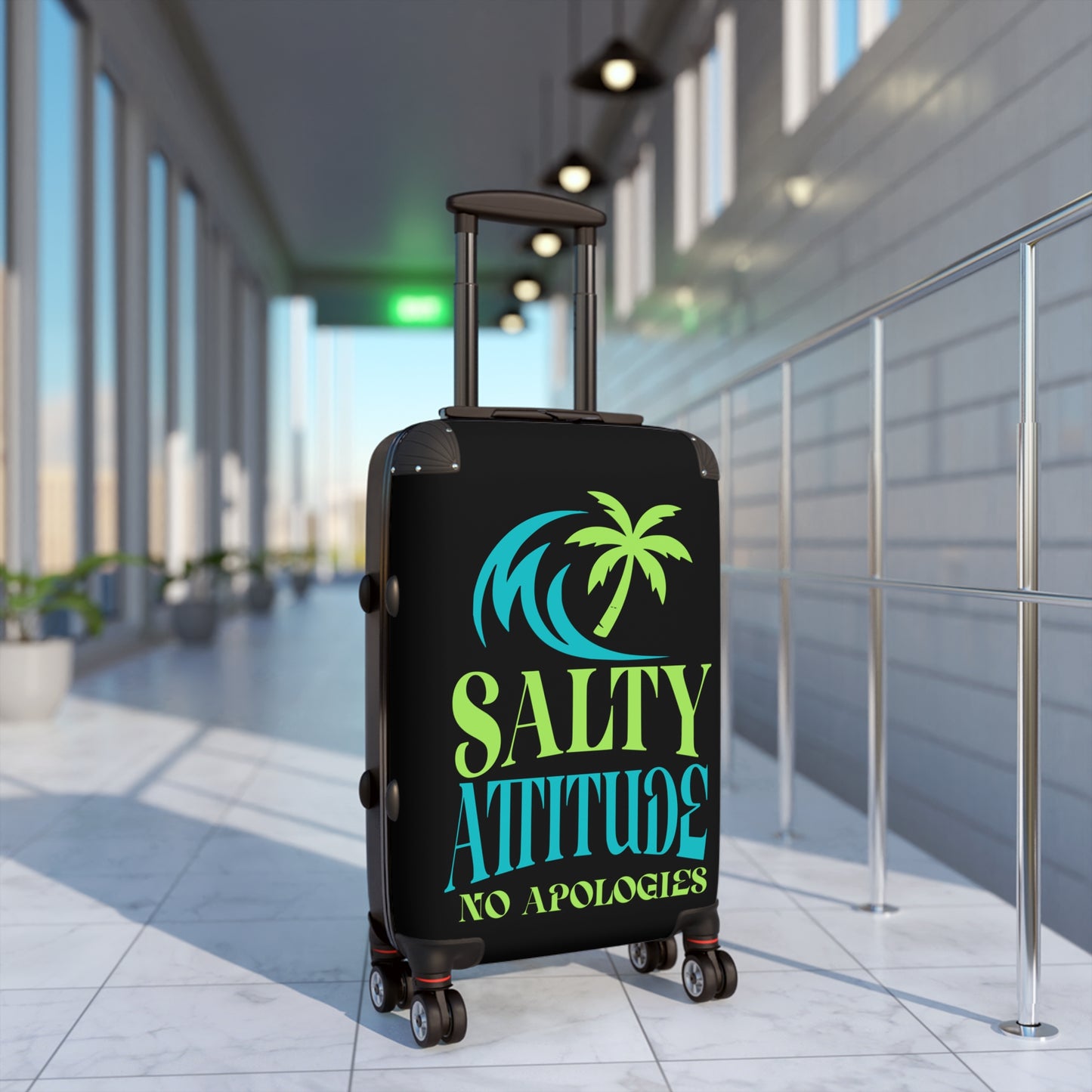Suitcase — "Salty Attitude No Apologies" Beach Carry-On Luggage