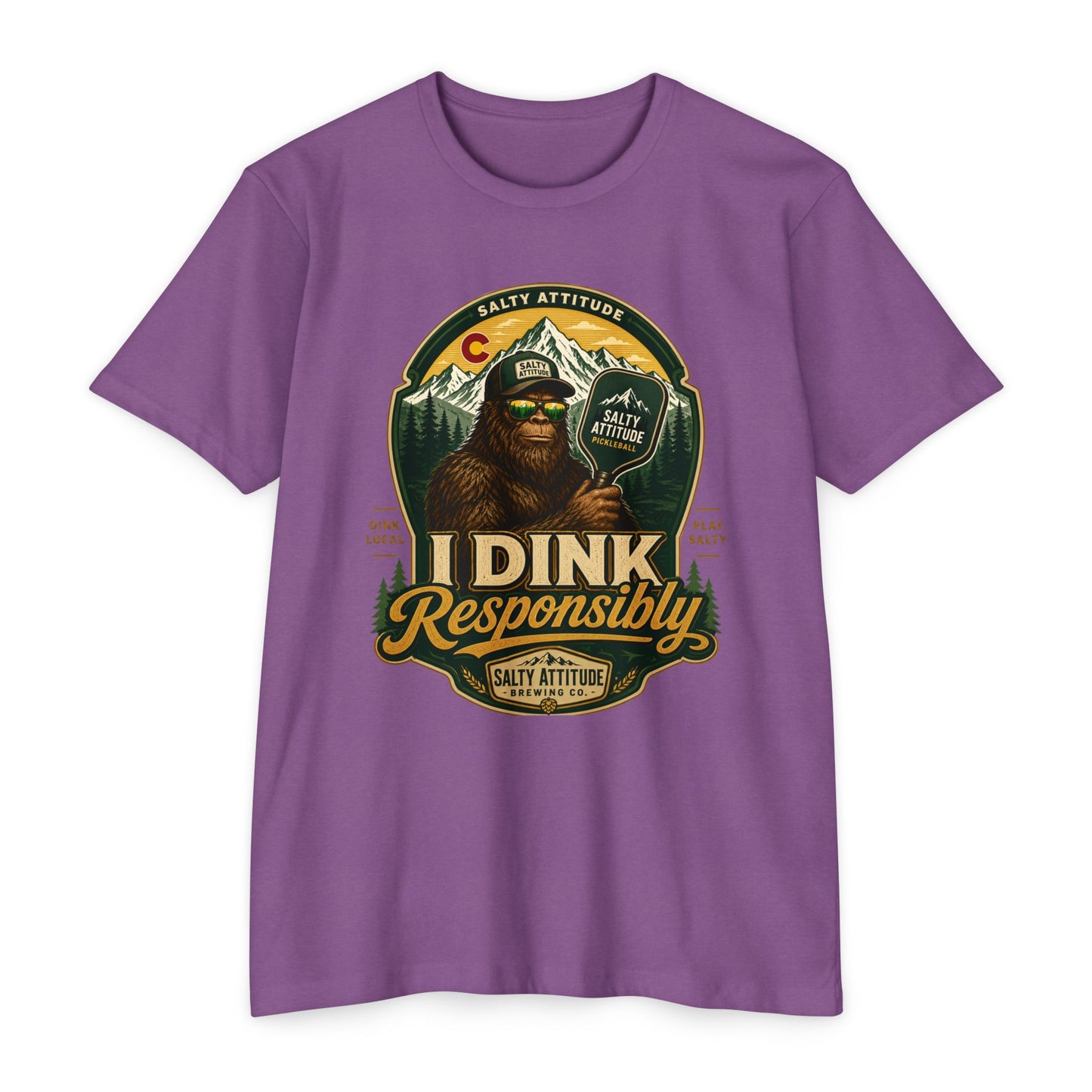 I Dink Responsibly T-Shirt — Funny Salty Attitude Pickleball Graphic Tee