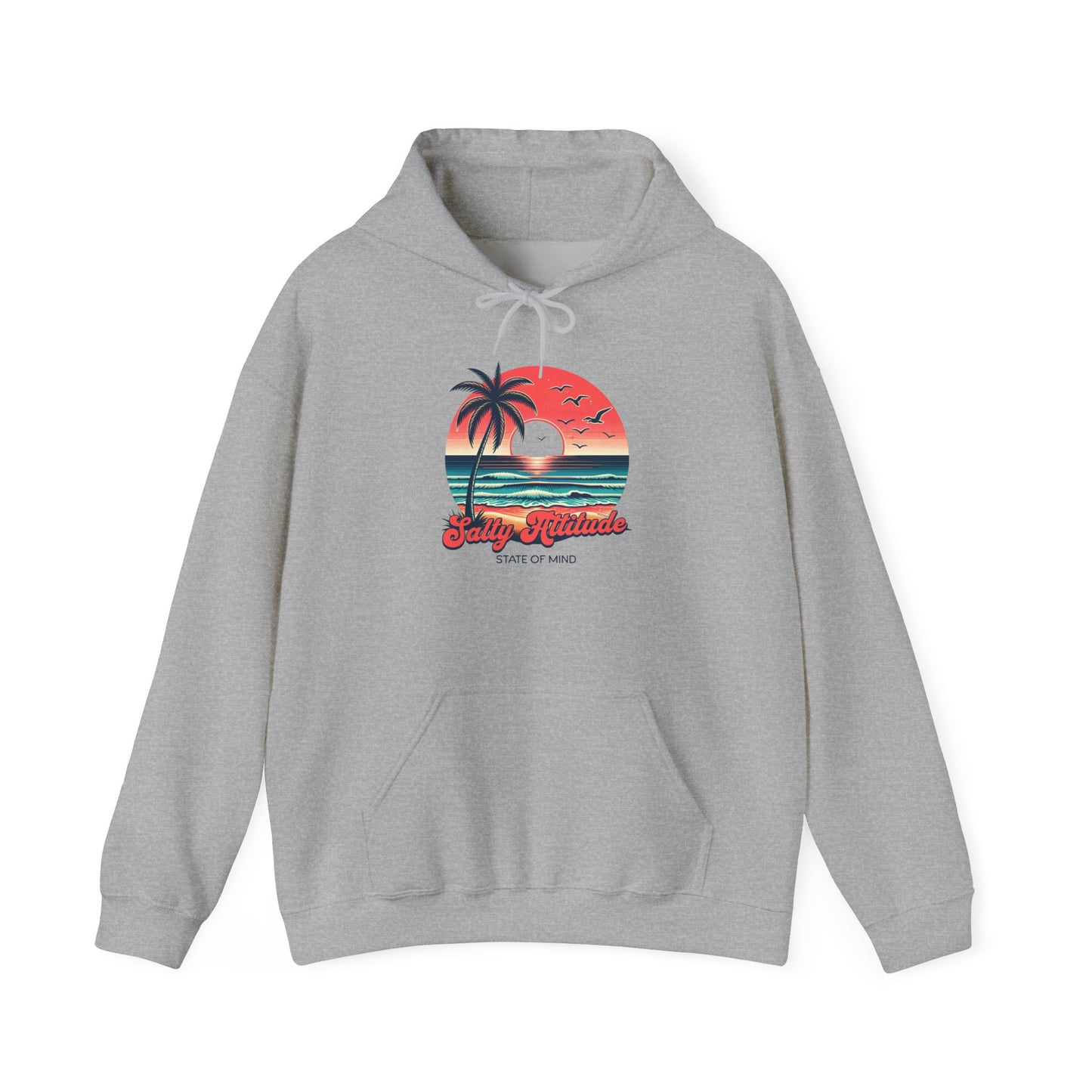 Salty Attitude Hoodie, Coastal Vibe Pullover, Beach Lover Sweatshirt,