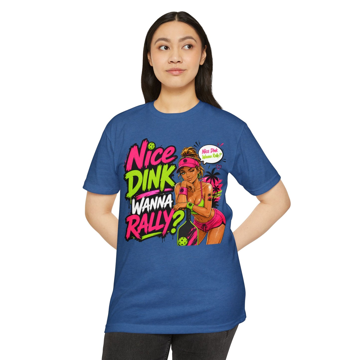 Beach Volleyball Tee — "Nice Dink Wanna Rally?" Graphic T‑Shirt (Salty Attitude)