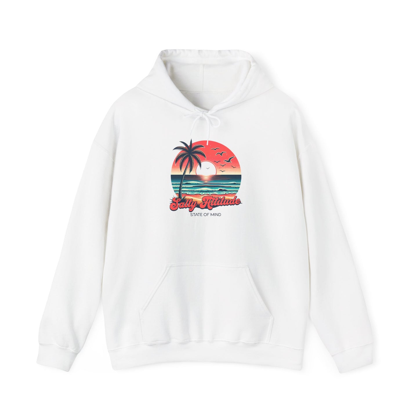 Salty Attitude Hoodie, Coastal Vibe Pullover, Beach Lover Sweatshirt,
