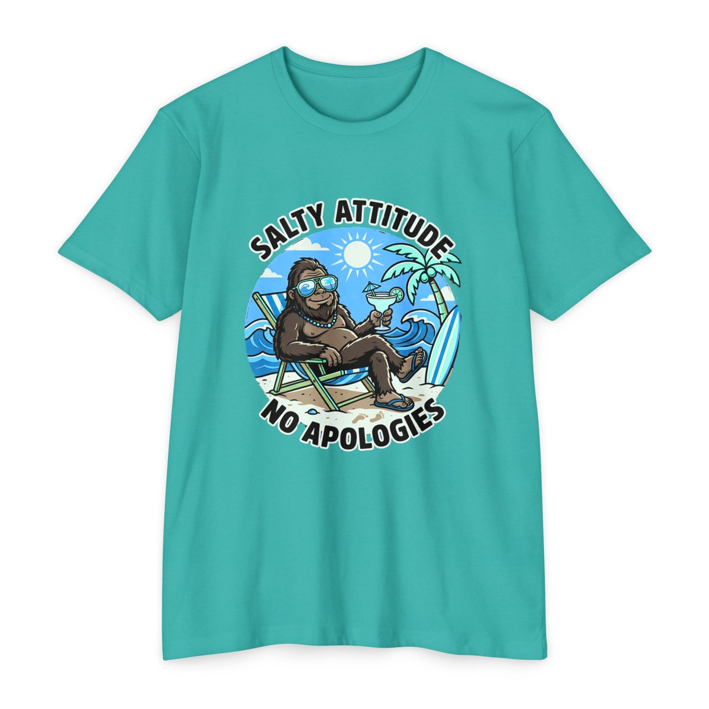 Big Foot — "Salty Attitude, No Apologies" Beach Graphic Tee