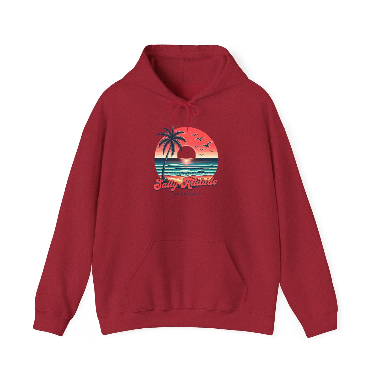 Salty Attitude Hoodie, Coastal Vibe Pullover, Beach Lover Sweatshirt,