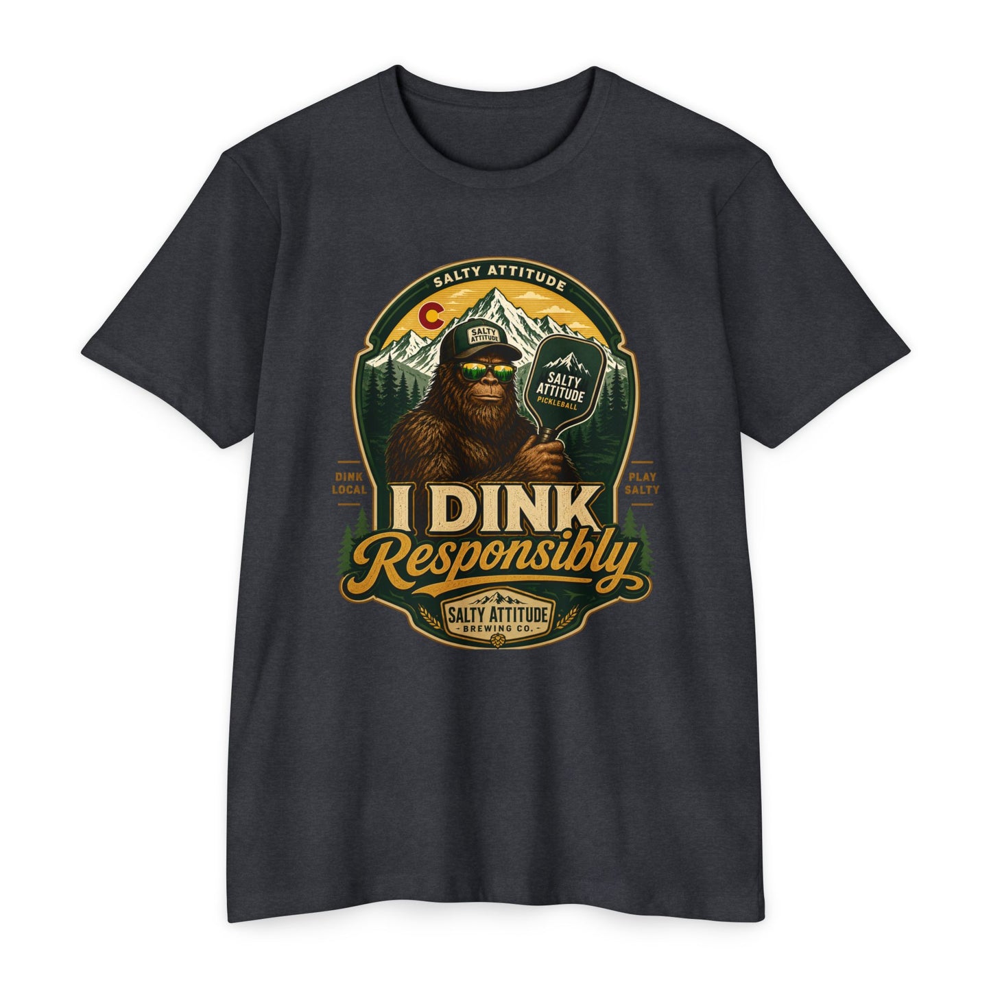 I Dink Responsibly T-Shirt — Funny Salty Attitude Pickleball Graphic Tee